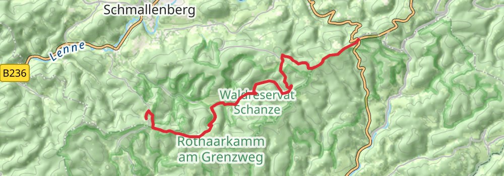 Rothaarsteig stage 4 Map