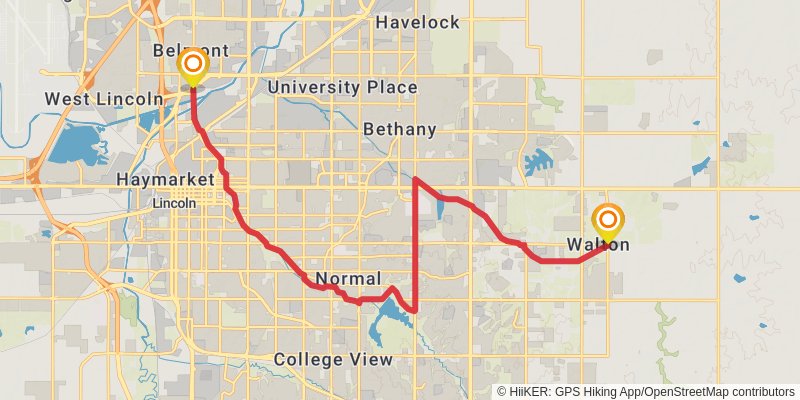 American Discovery Trail North Route stage 172 Map