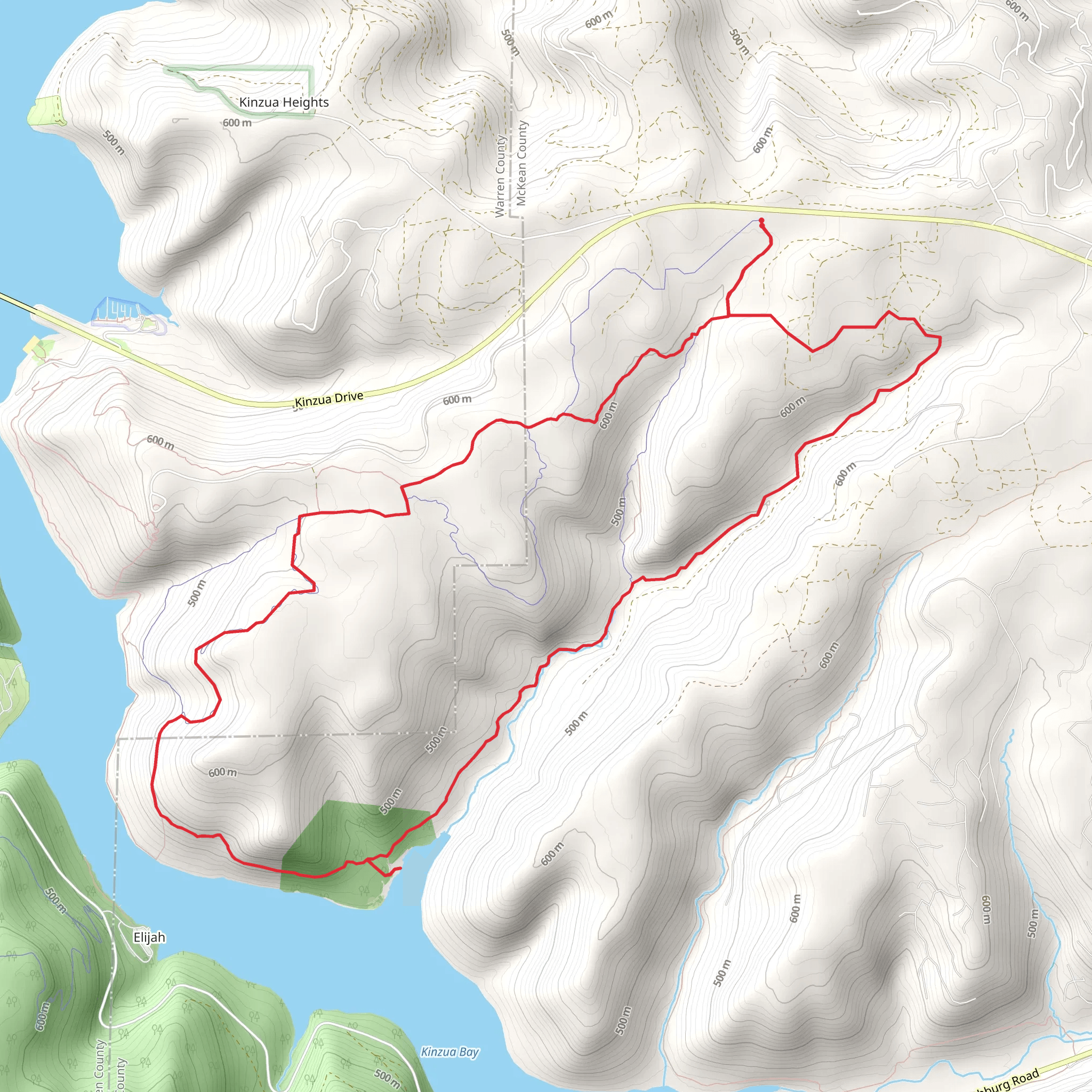 Kinzua Creek via Morrison Run Trail Loop mobile static map