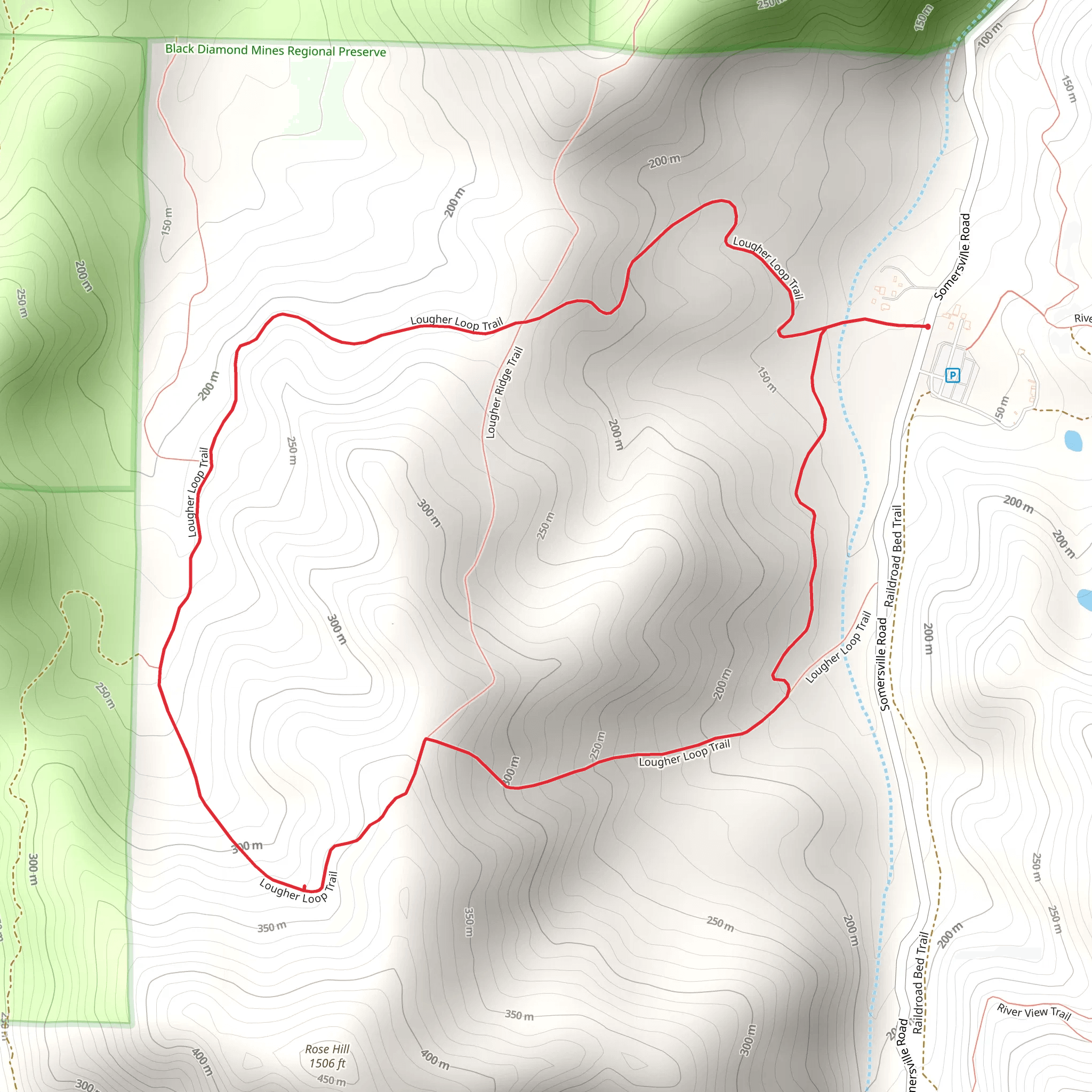 Lougher Loop Trail mobile static map
