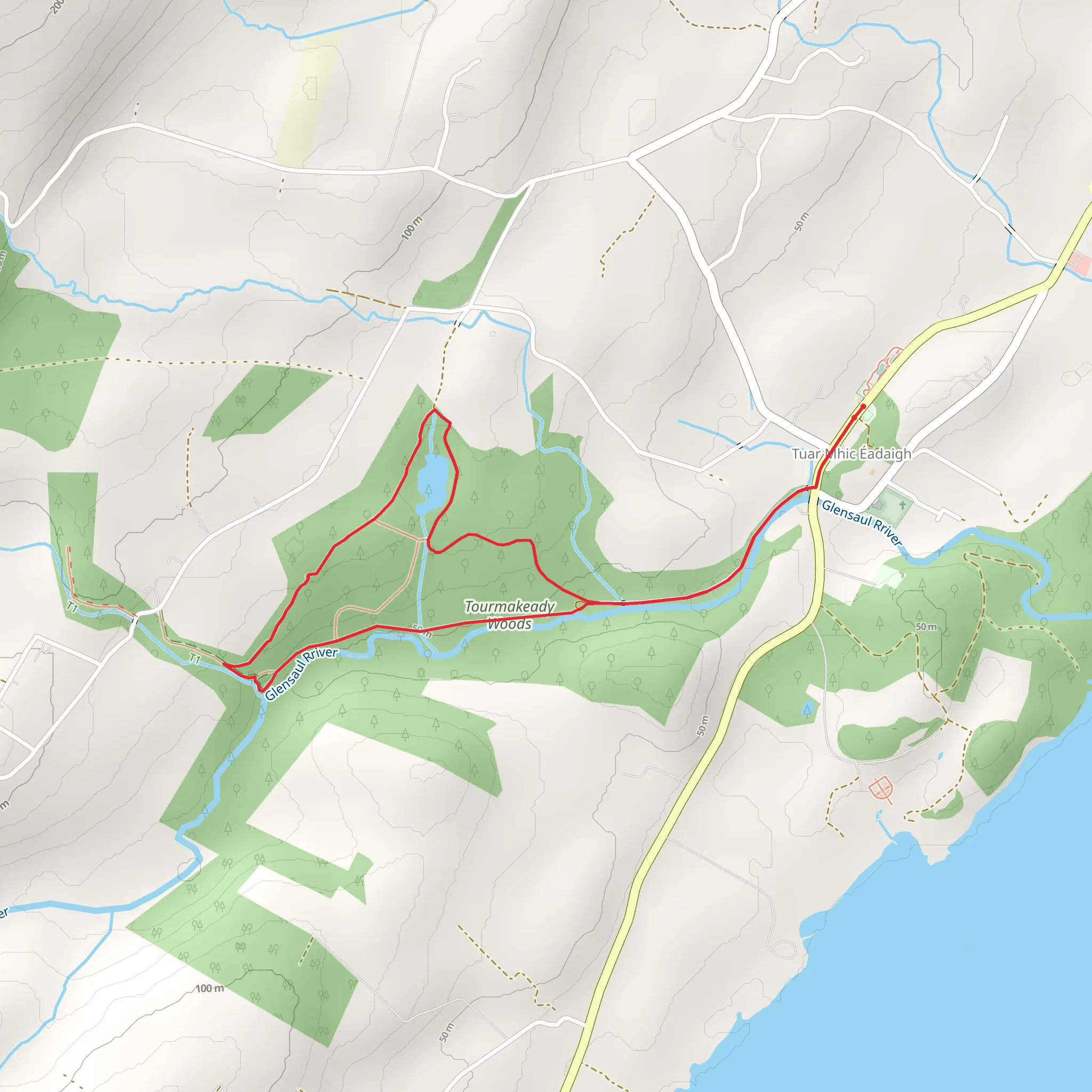 Tourmakeady Loop mobile static map