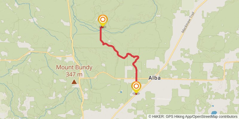 North Country Trail - Michigan Southeast stage 9 Map