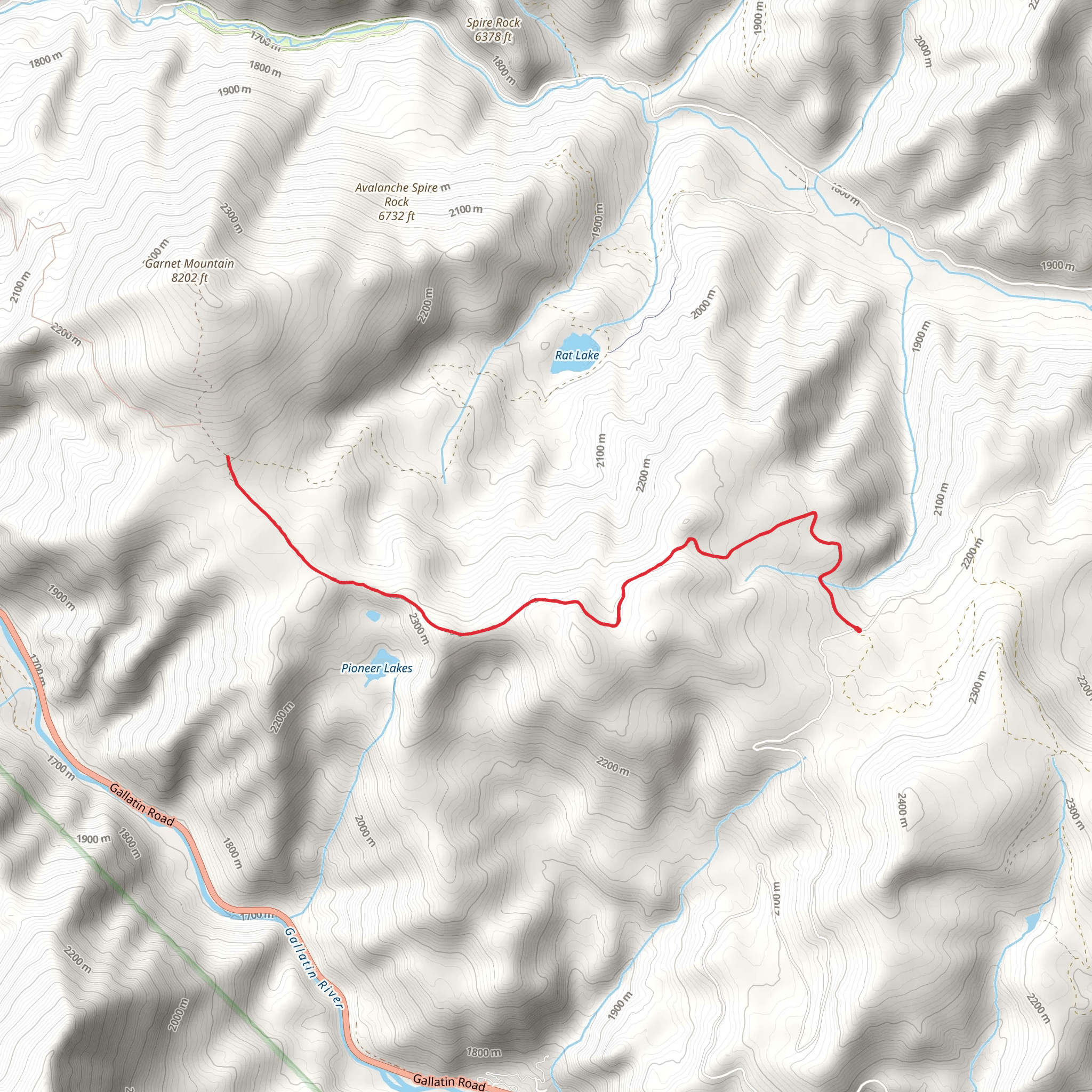 Pioneer Lakes Trail mobile static map