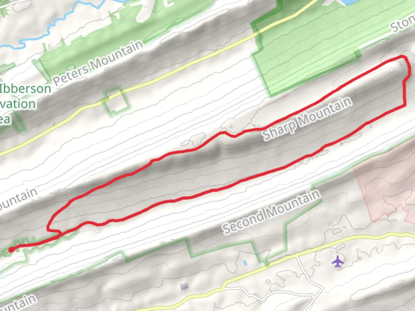 An image depicting the trail Third Mountain and Stony Creek Loop Trail and its surrounding area.