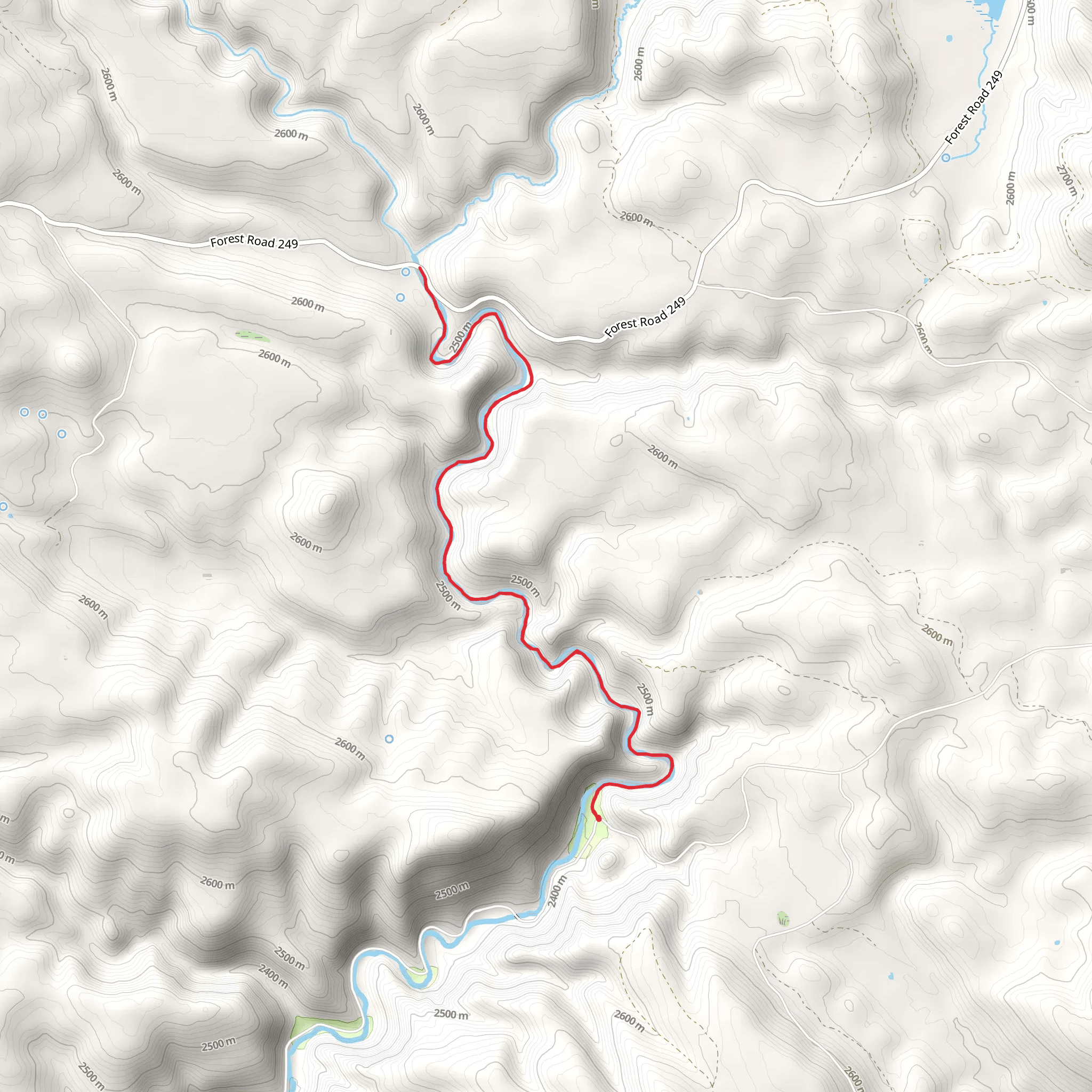 Three Forks Trail mobile static map