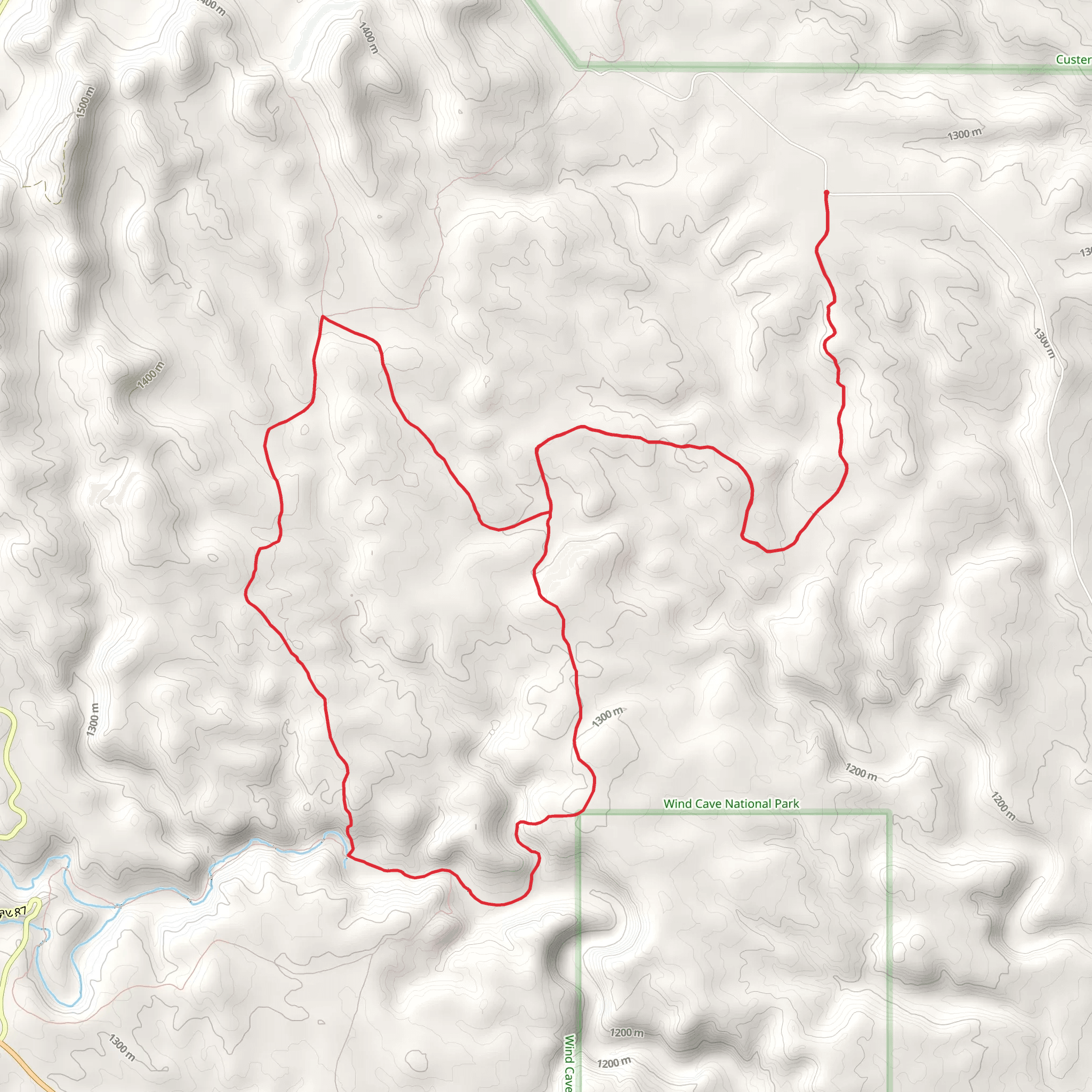 Highland Creek, Sanctuary and Centennial Loop Trail mobile static map