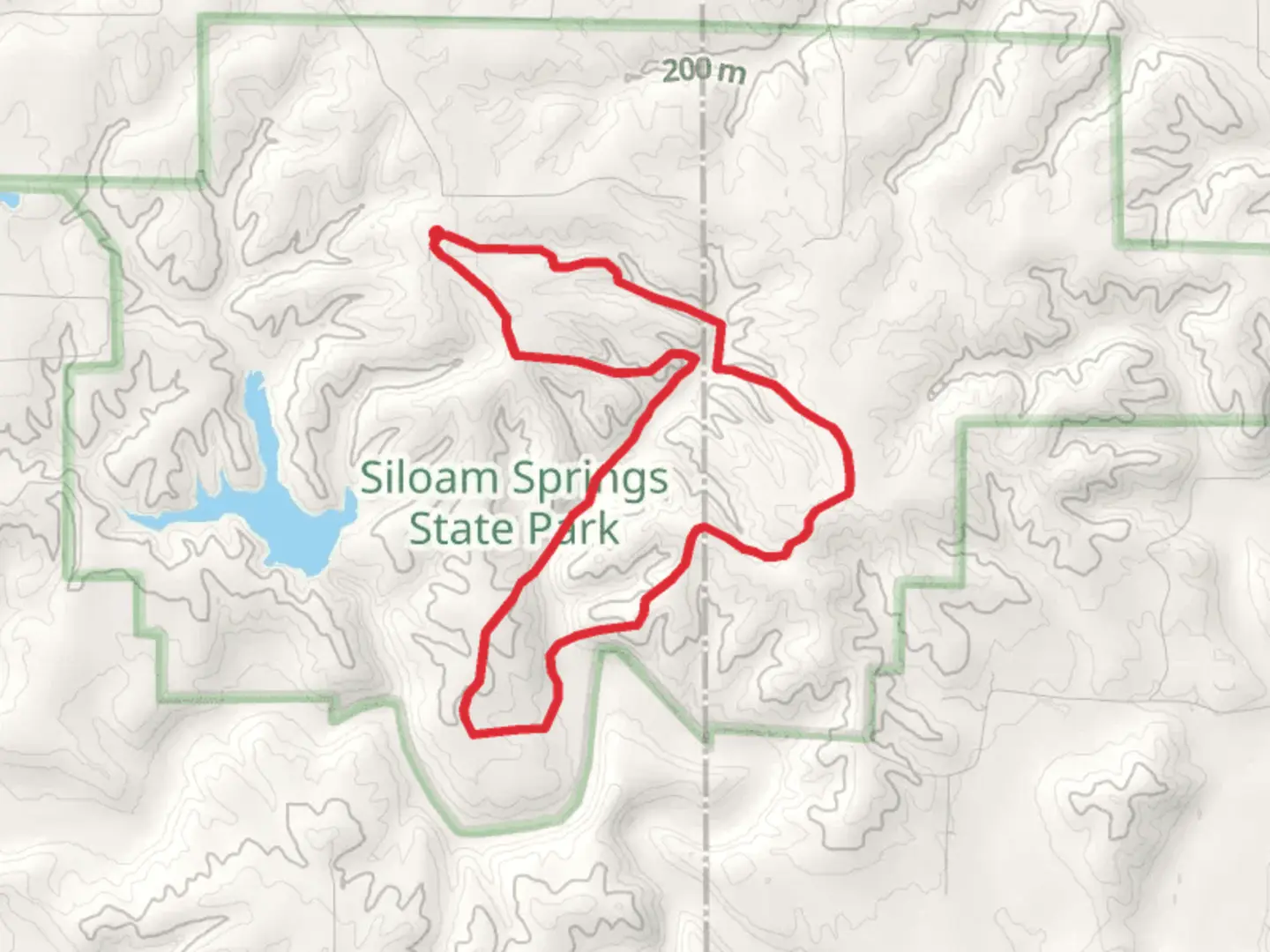 An image depicting the trail Siloam Loop and its surrounding area.