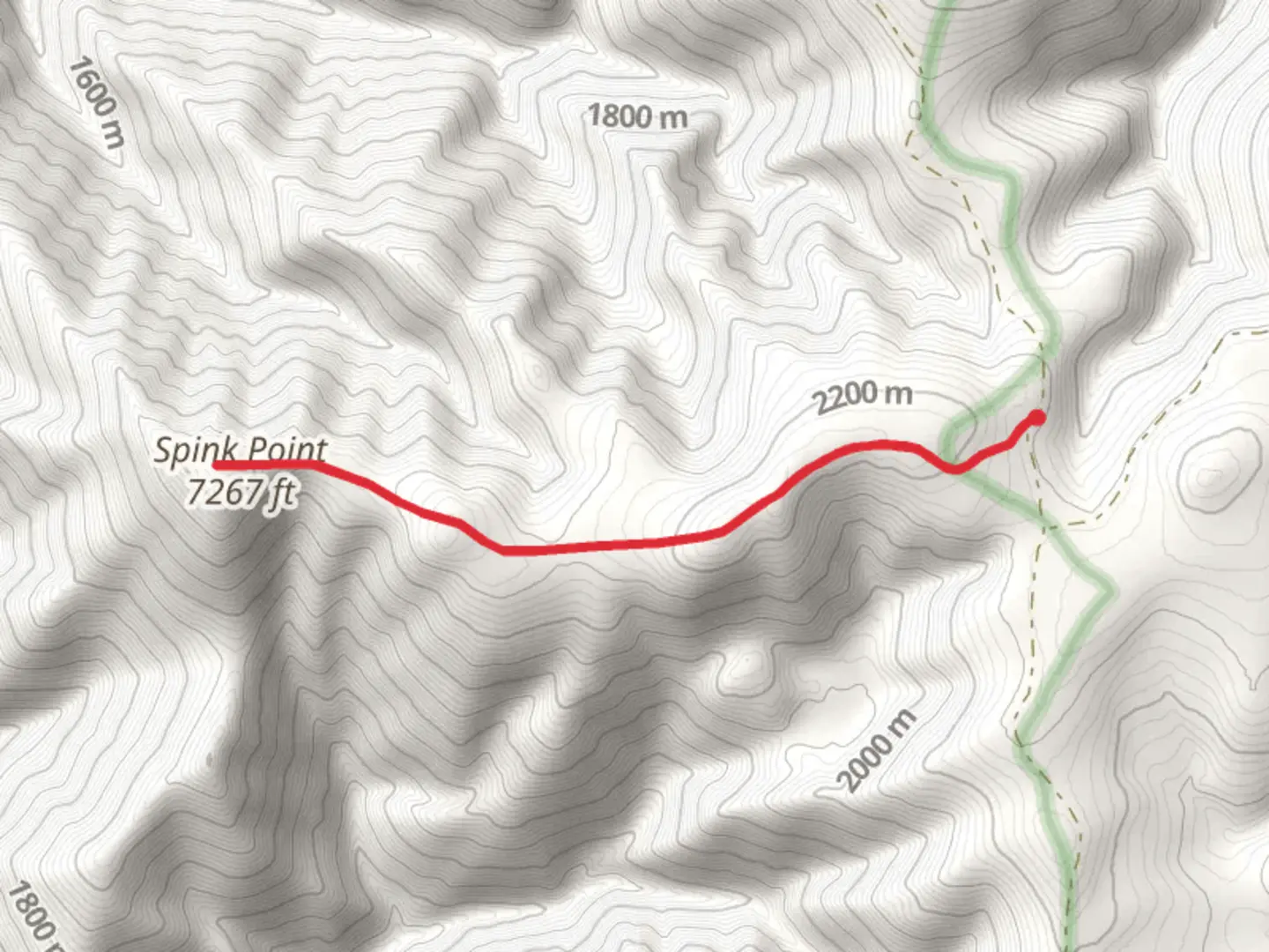 An image depicting the trail Spink Point Trail and its surrounding area.