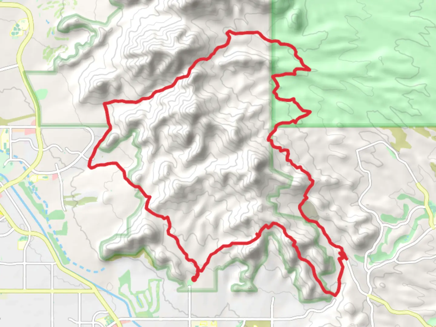 An image depicting the trail Sunrise Peak Loop via Dixie Mine Trail and Bell Pass Trail and its surrounding area.