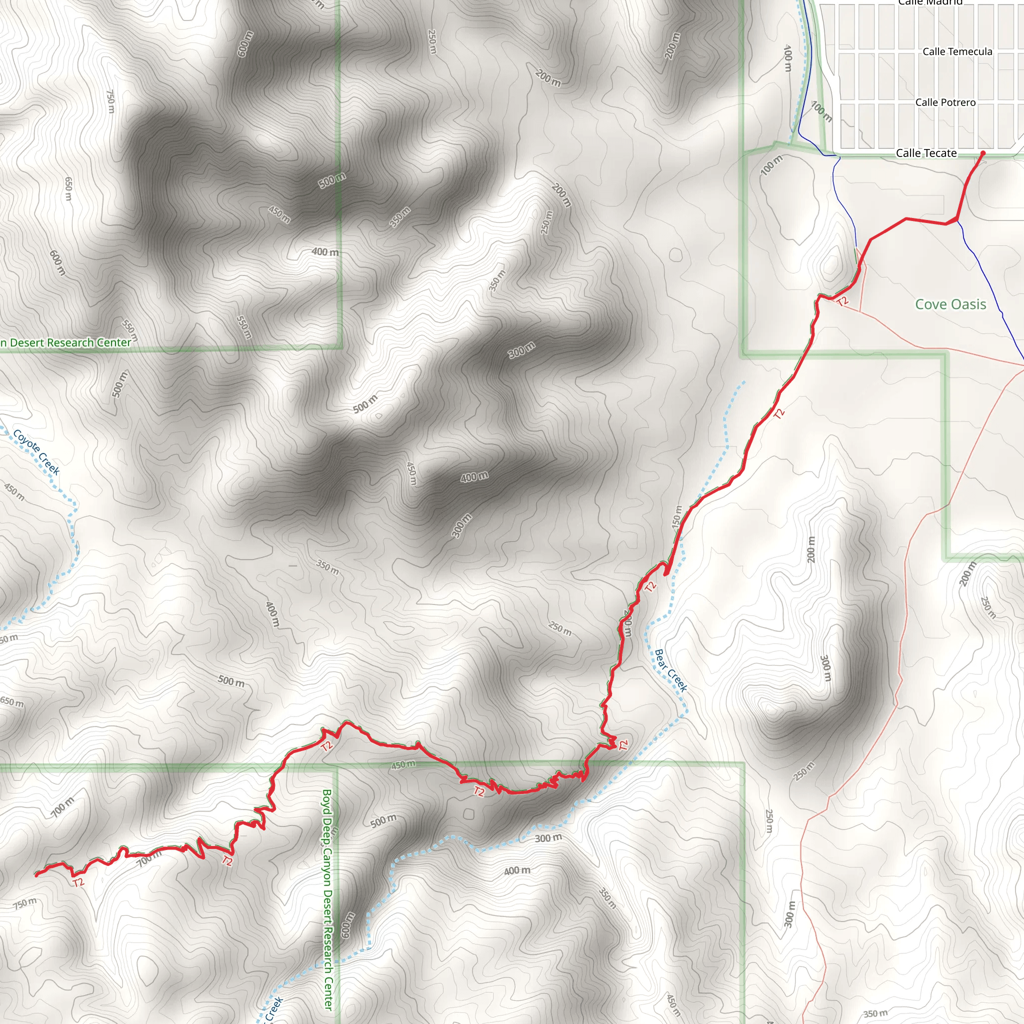 Bear Creek Trail mobile static map