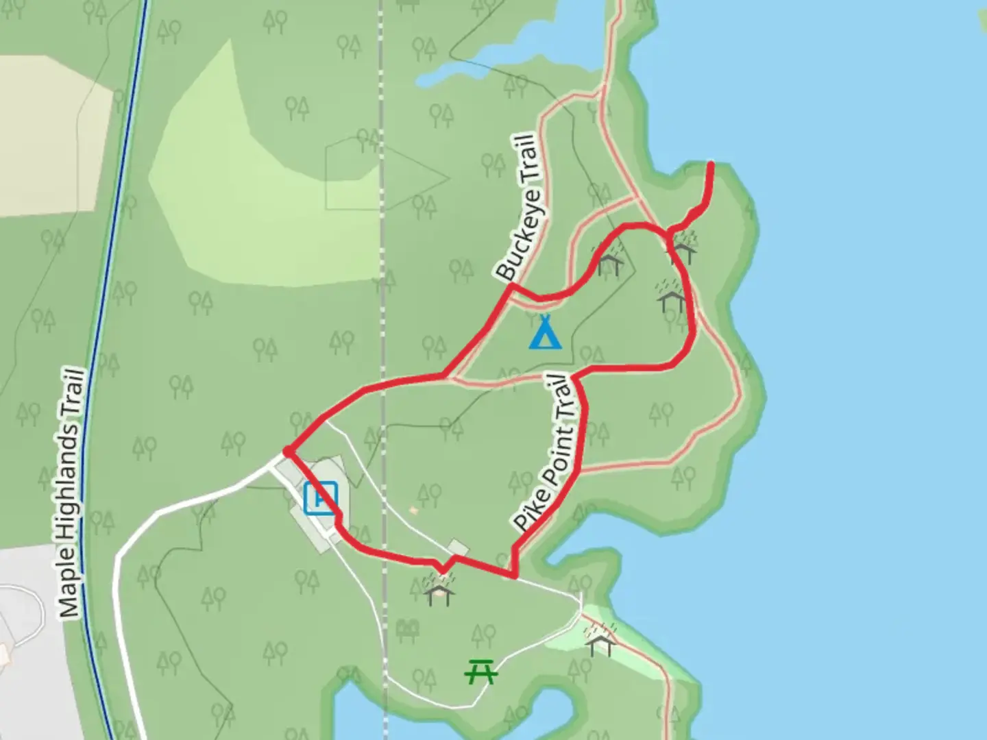An image depicting the trail Headwaters Park Loop and its surrounding area.