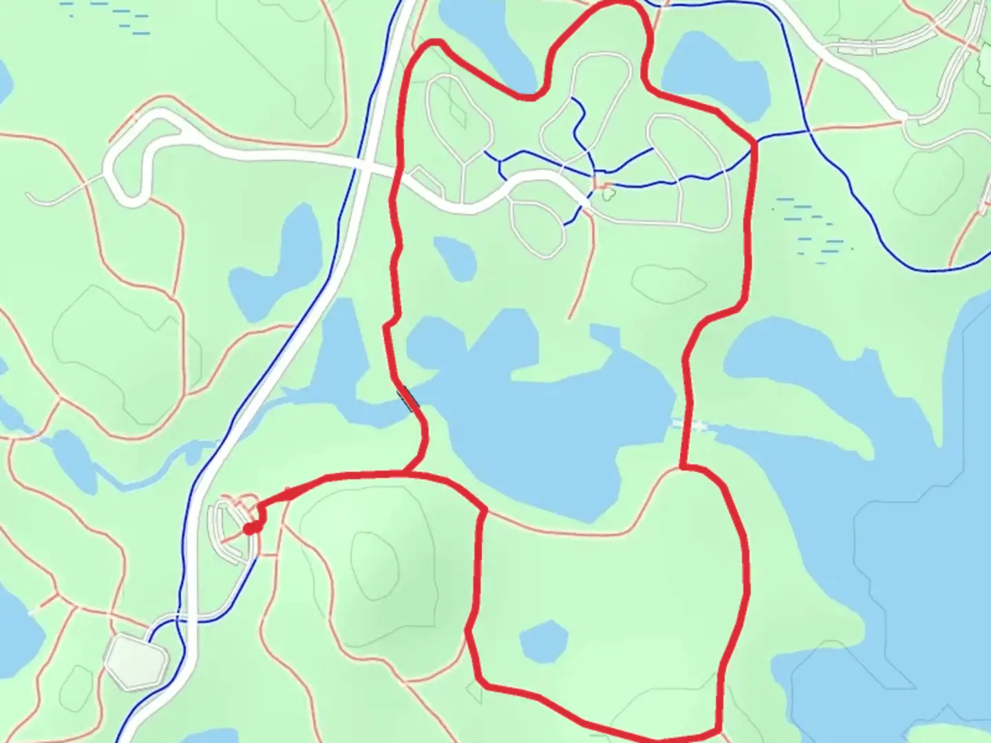 An image depicting the trail Burr Oak Loop Trail and its surrounding area.