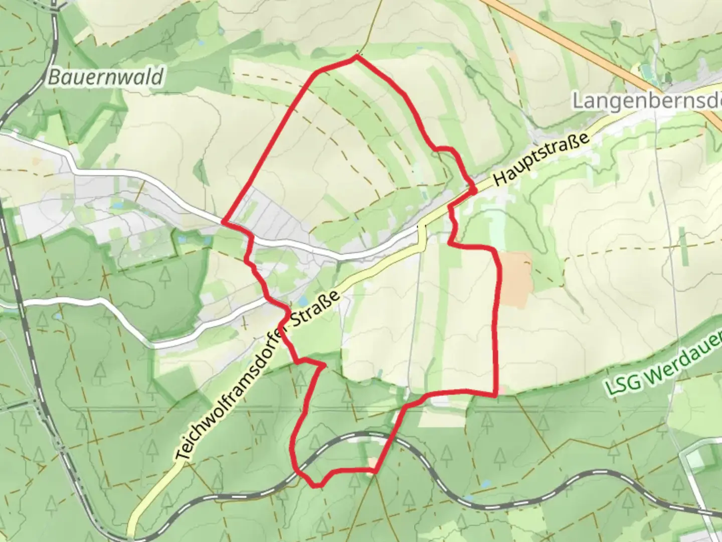 An image depicting the trail Stöcken Loop and its surrounding area.