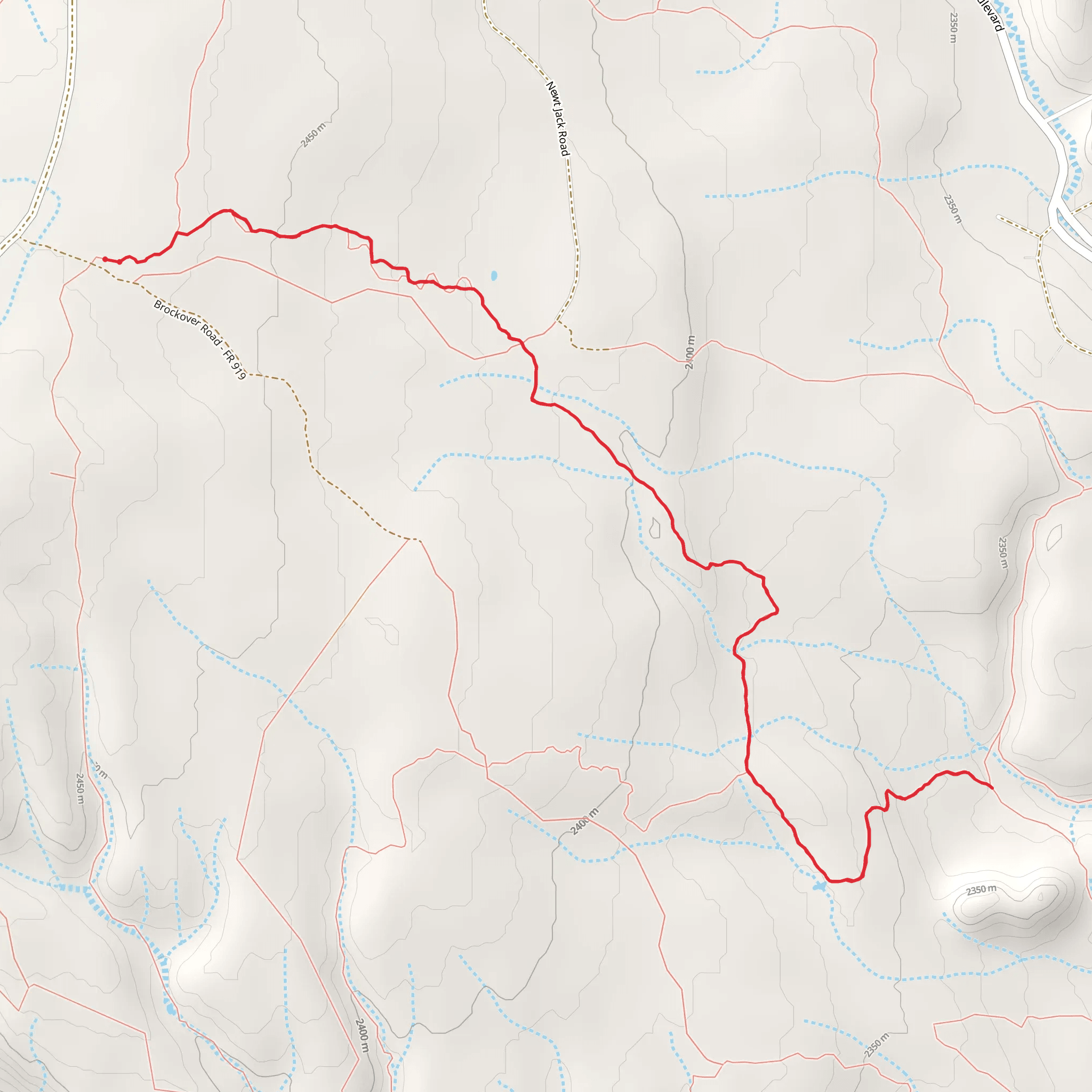 Round Park Trail mobile static map