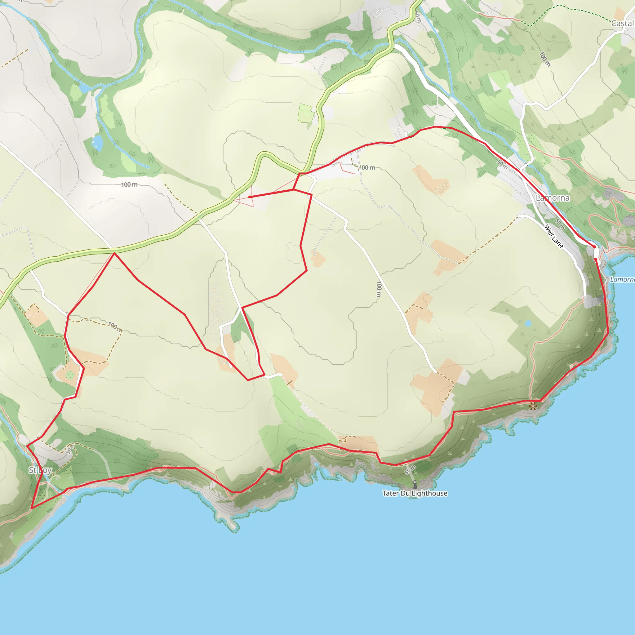 The Merry Maidens Walk mobile static map