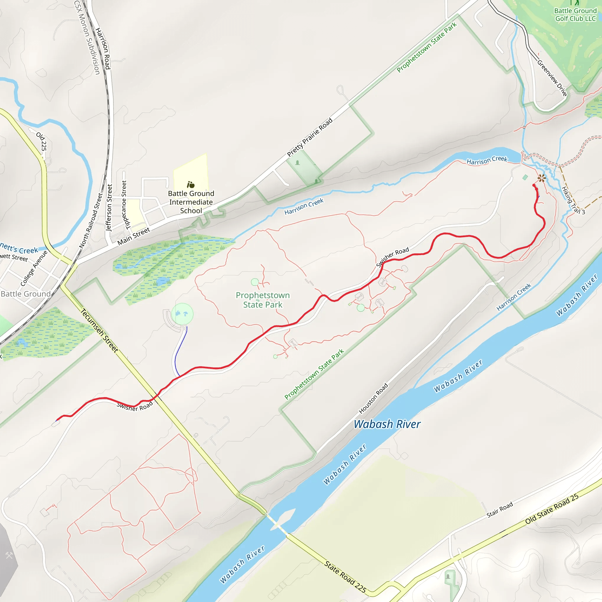 Prophetstown Walk Trail mobile static map