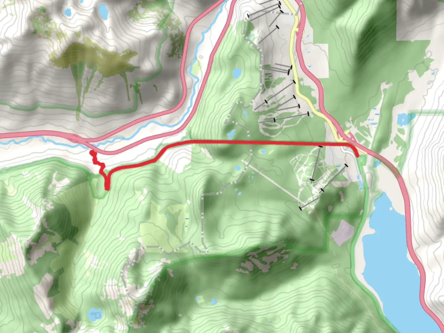 An image depicting the trail Annette Lake and Palouse to Cascades State Park Trail - Short and its surrounding area.