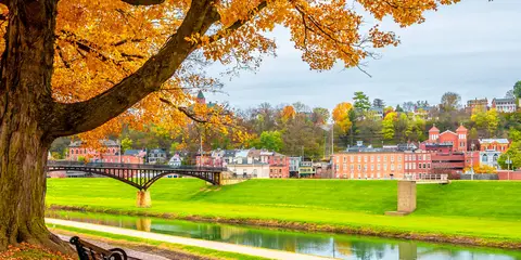 An image depicting the trail Illinois Prairie Path and its surrounding area.