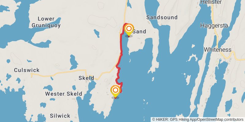 Coastal Walk of Shetland - West stage 39 Map