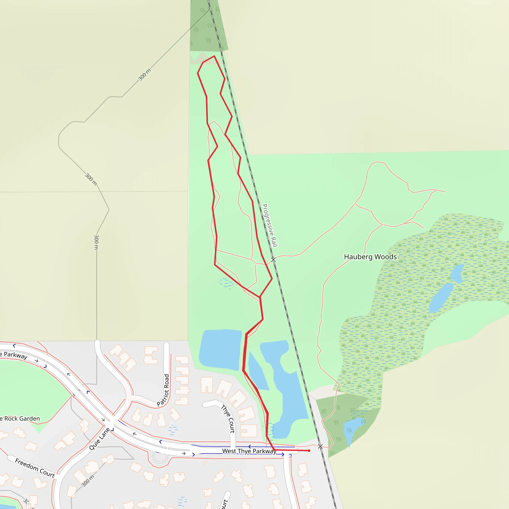 Hauberg Woods Walk mobile static map