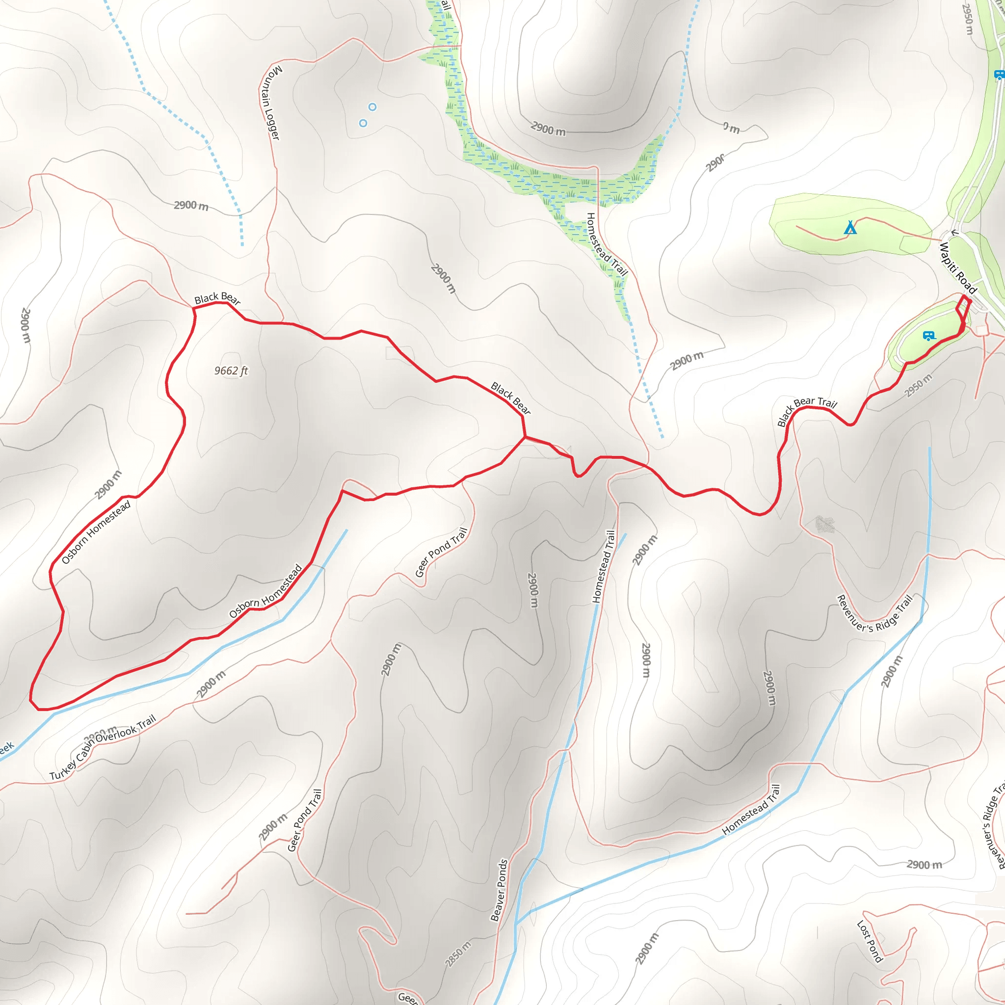 Osborn Homestead Loop mobile static map