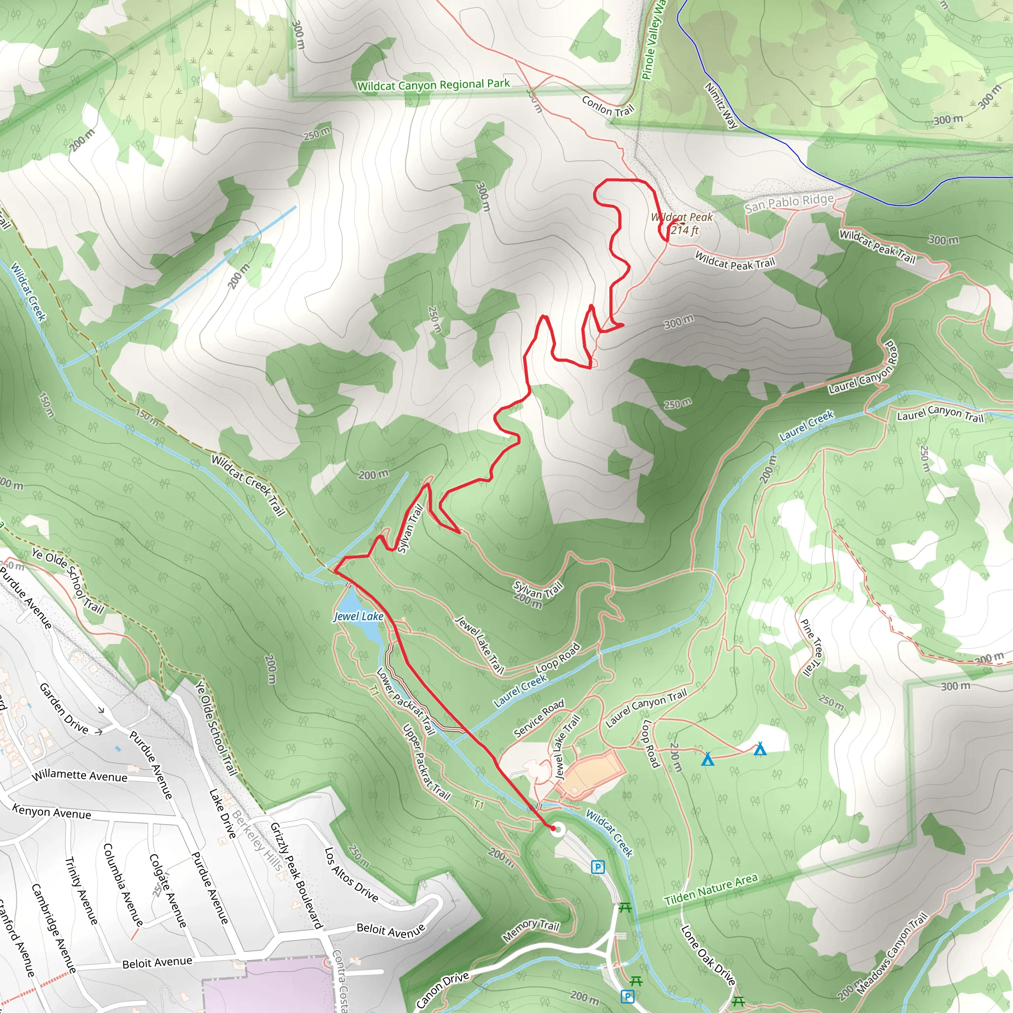 Wildcat Peak via Wildcat Creek Trail mobile static map