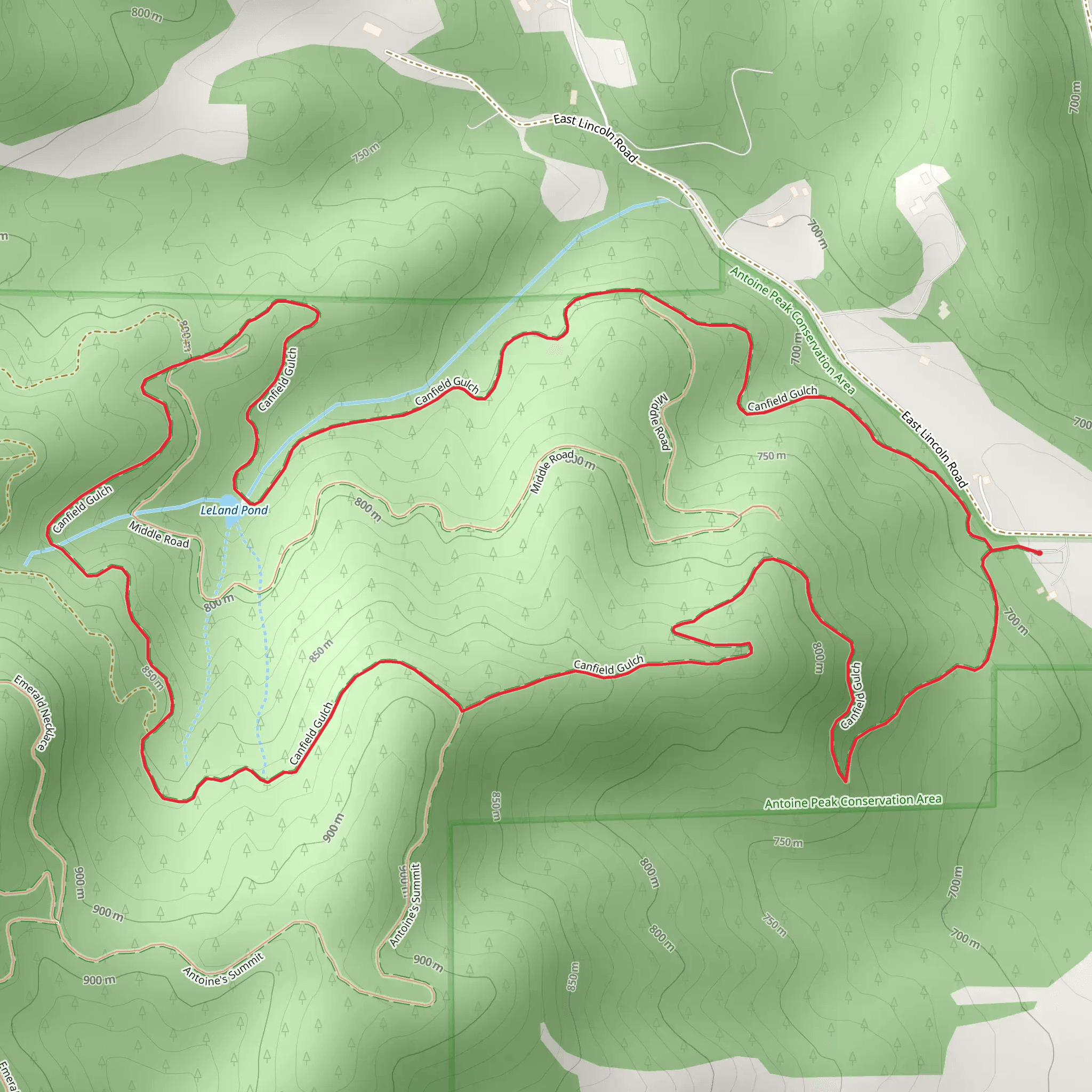 Canfield Gulch Loop mobile static map