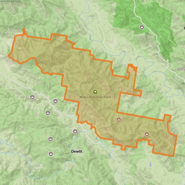 Woko National Park mobile static map