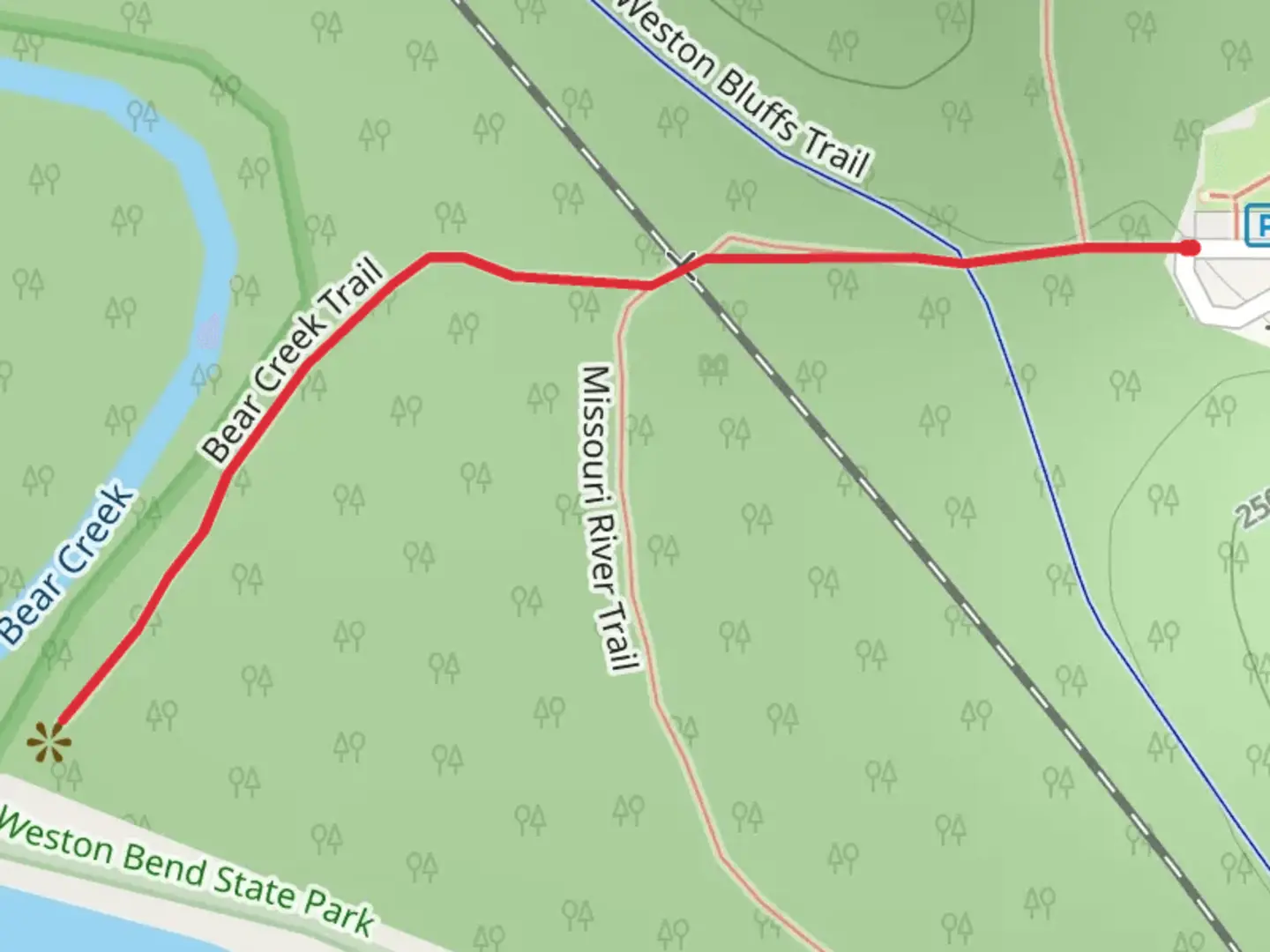 An image depicting the trail Bear Creek Trail and its surrounding area.