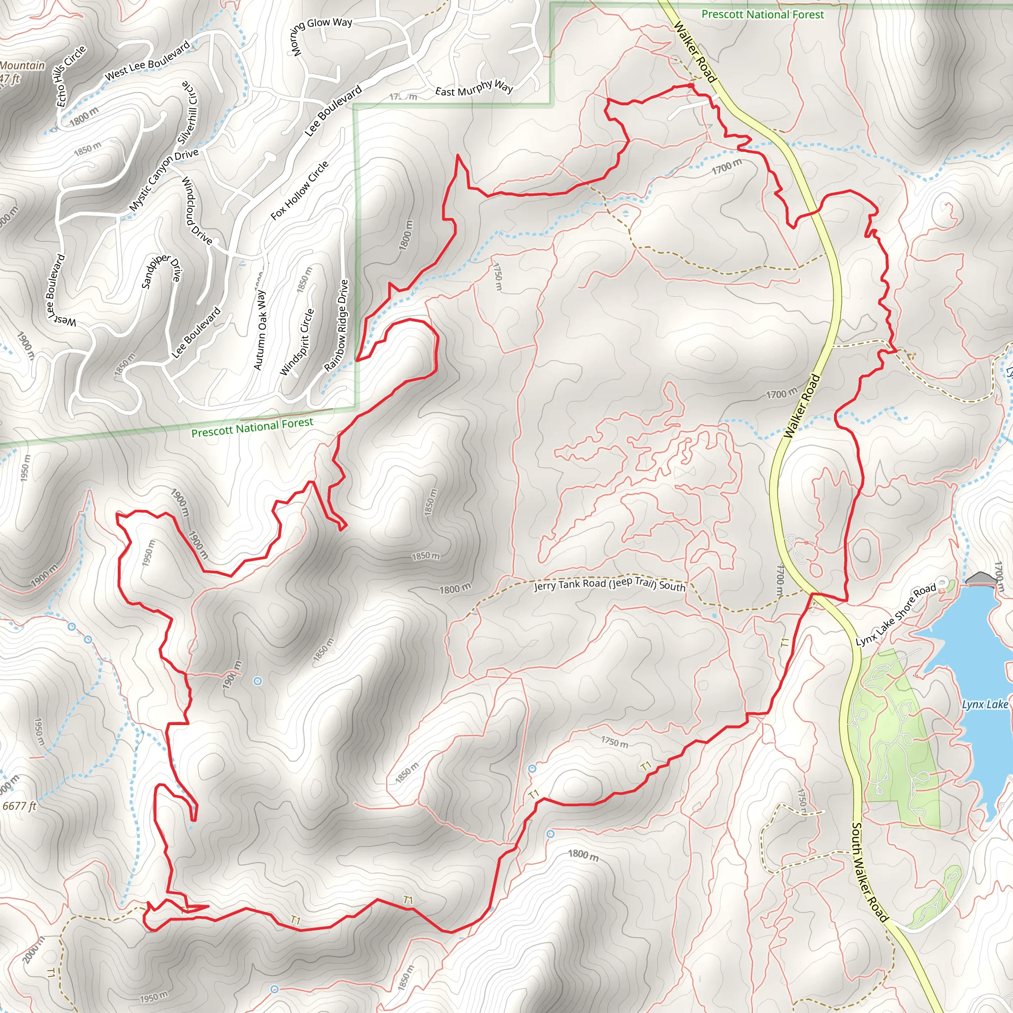 Ranch Trail and Homestead Trail Loop mobile static map