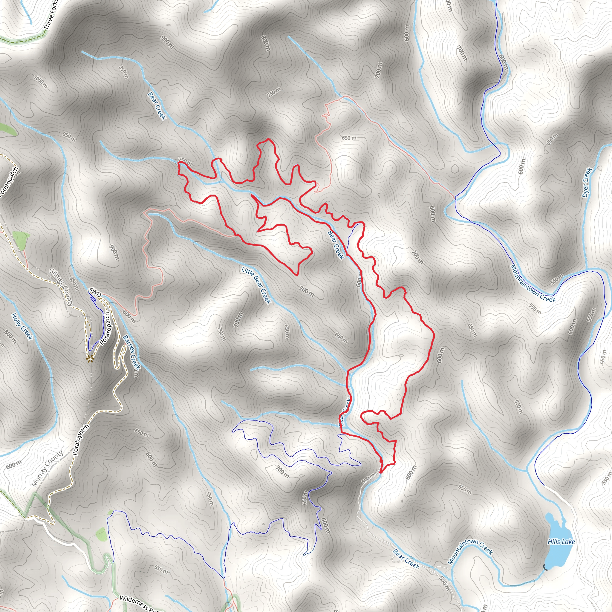Bear Creek Loop mobile static map