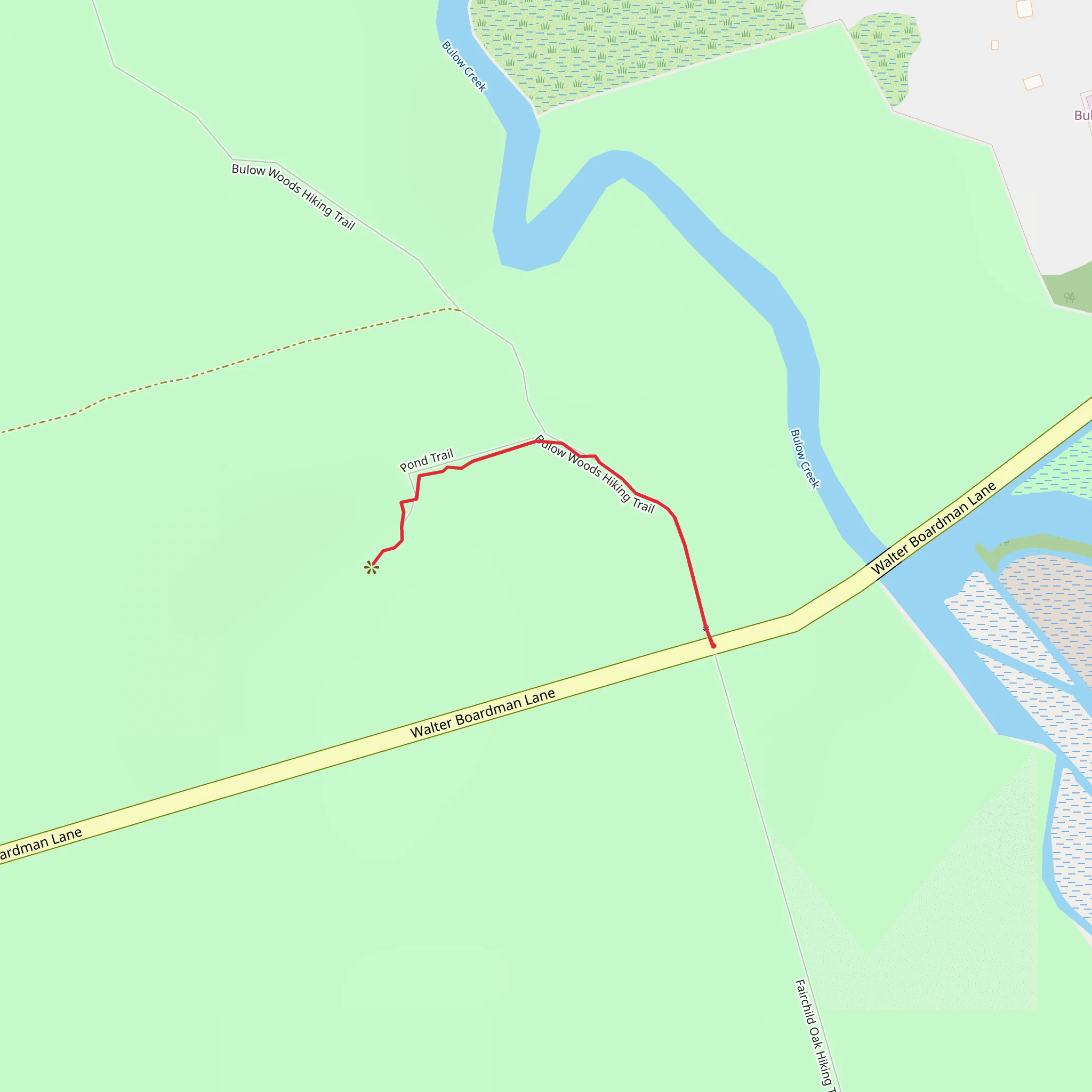 Pond Trail from Walter Boardman Lane mobile static map