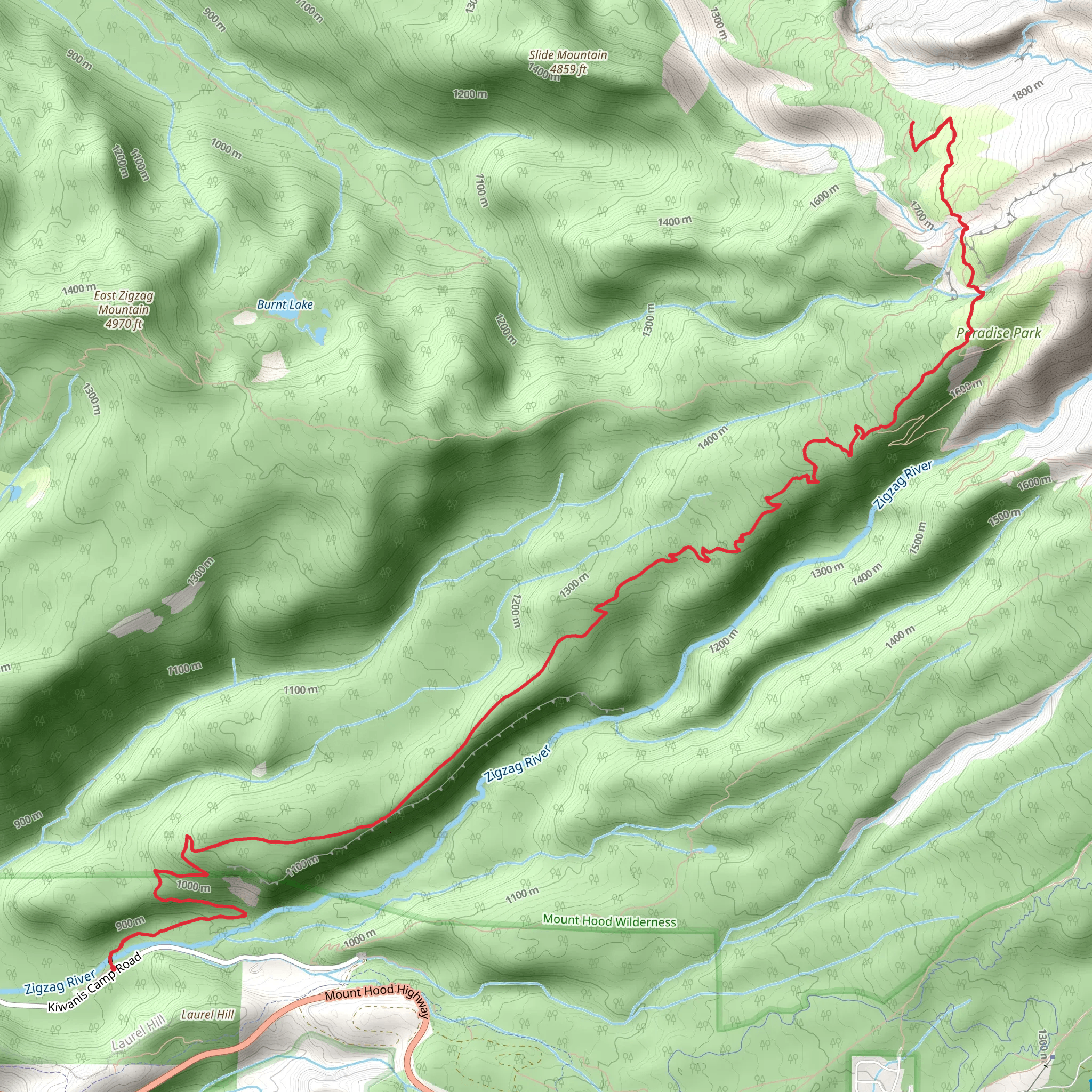 Paradise Park Trail 778 mobile static map