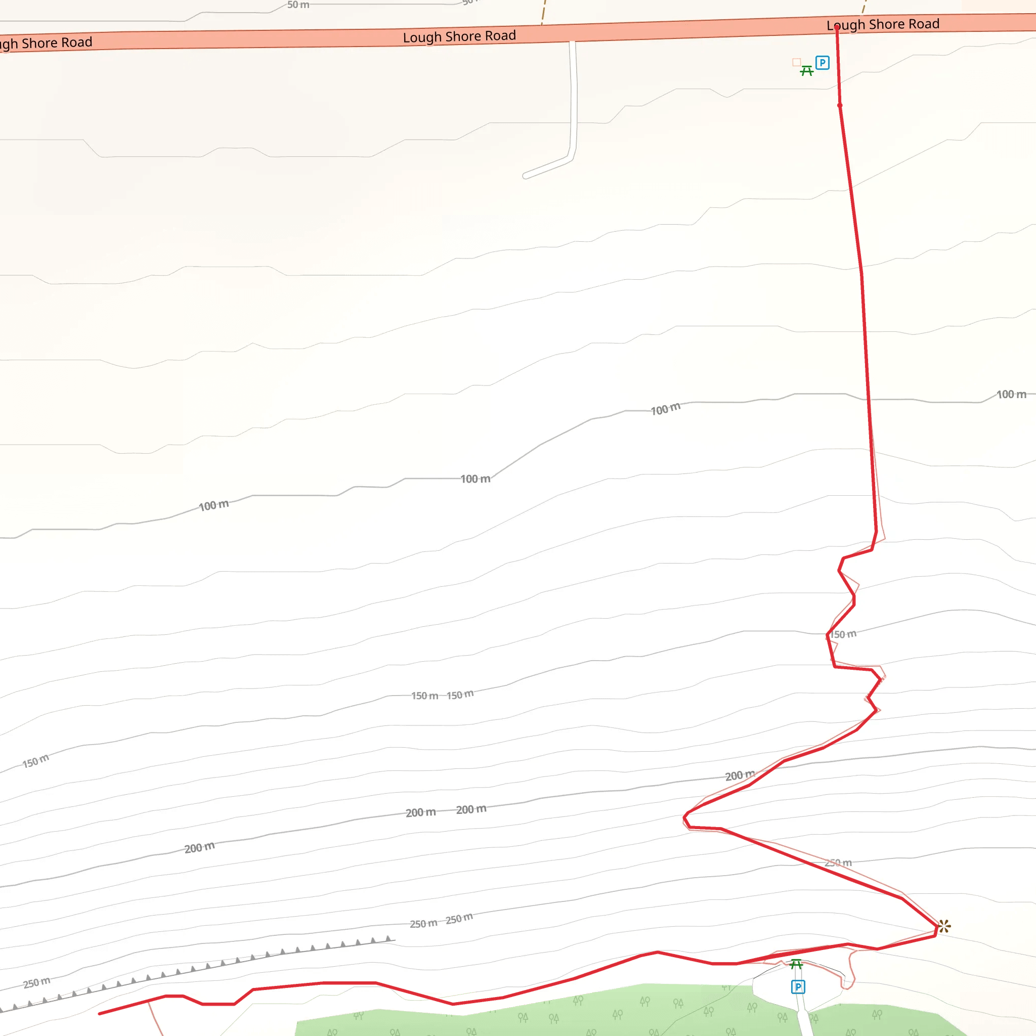 Lough Navar Forest – Magho Cliffs Walk mobile static map