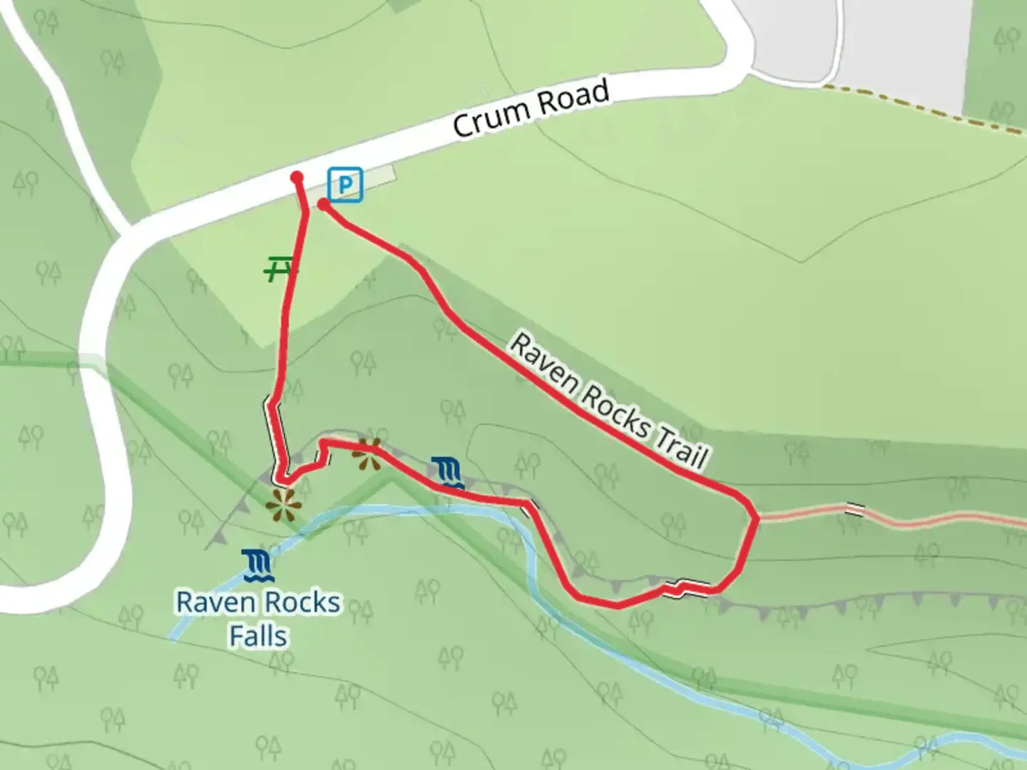 An image depicting the trail Raven Rocks Loop Trail and its surrounding area.