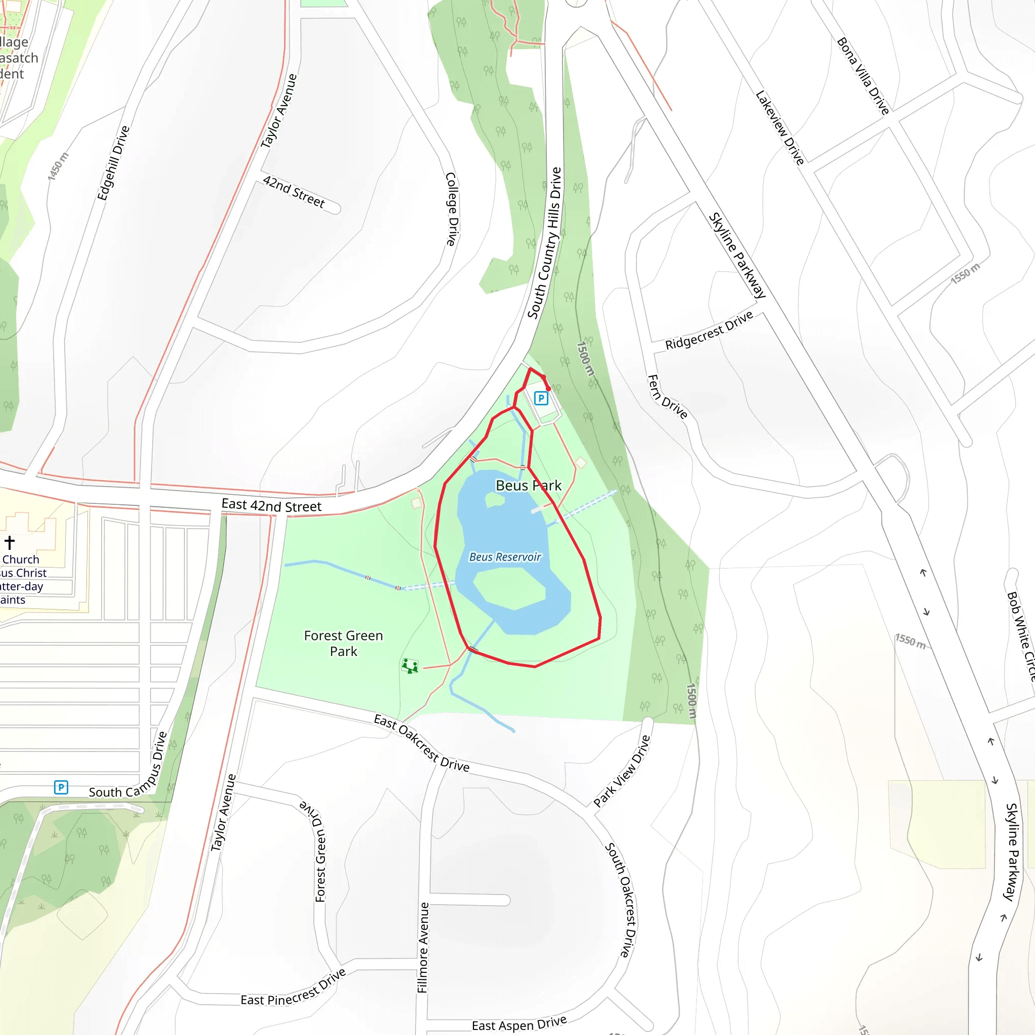 Beus Reservoir Loop mobile static map