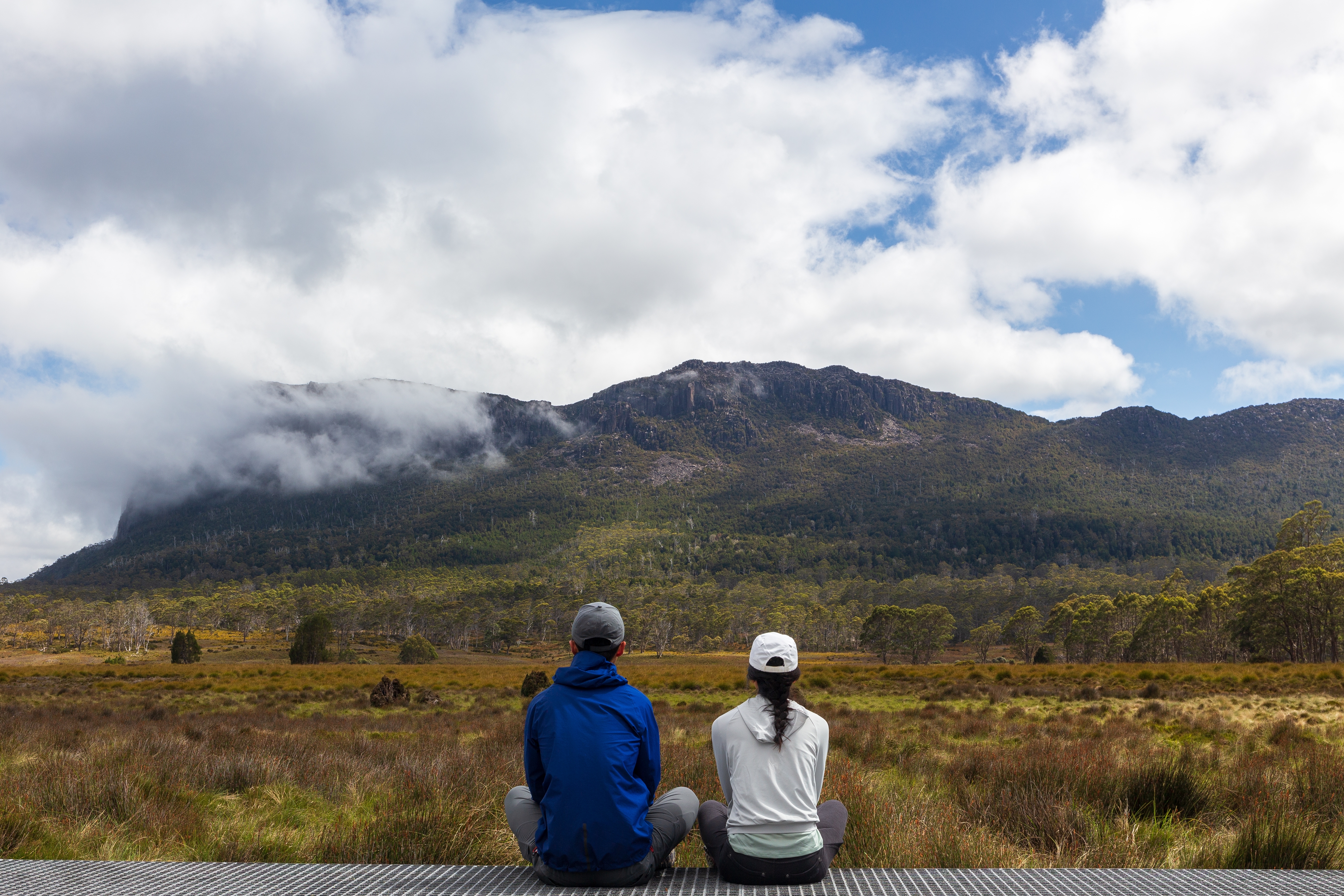 An image depicting the trail Cradle Mountain-Lake St Clair National Park and its surrounding area.