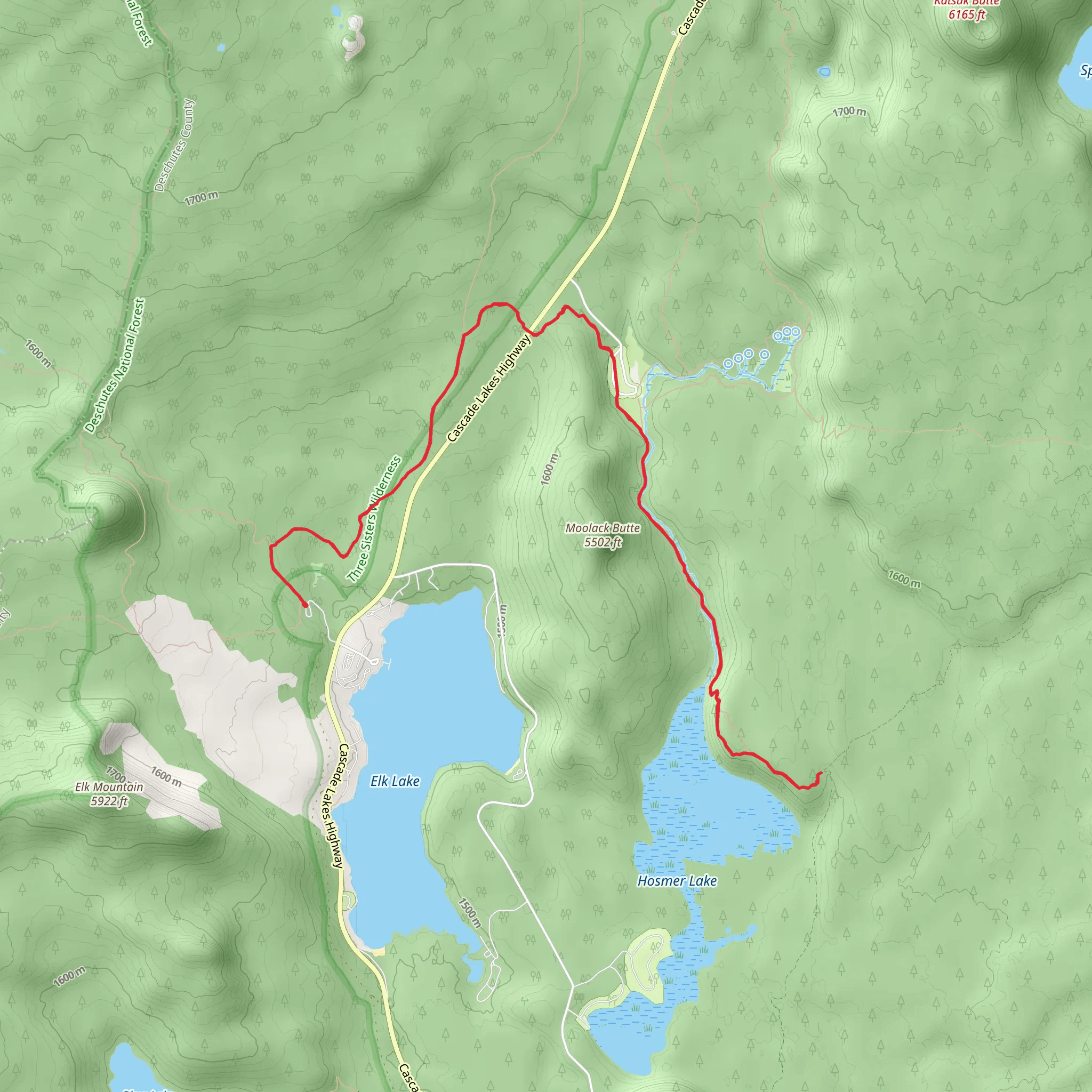 Quinn Creek via Elk Devils Trail mobile static map