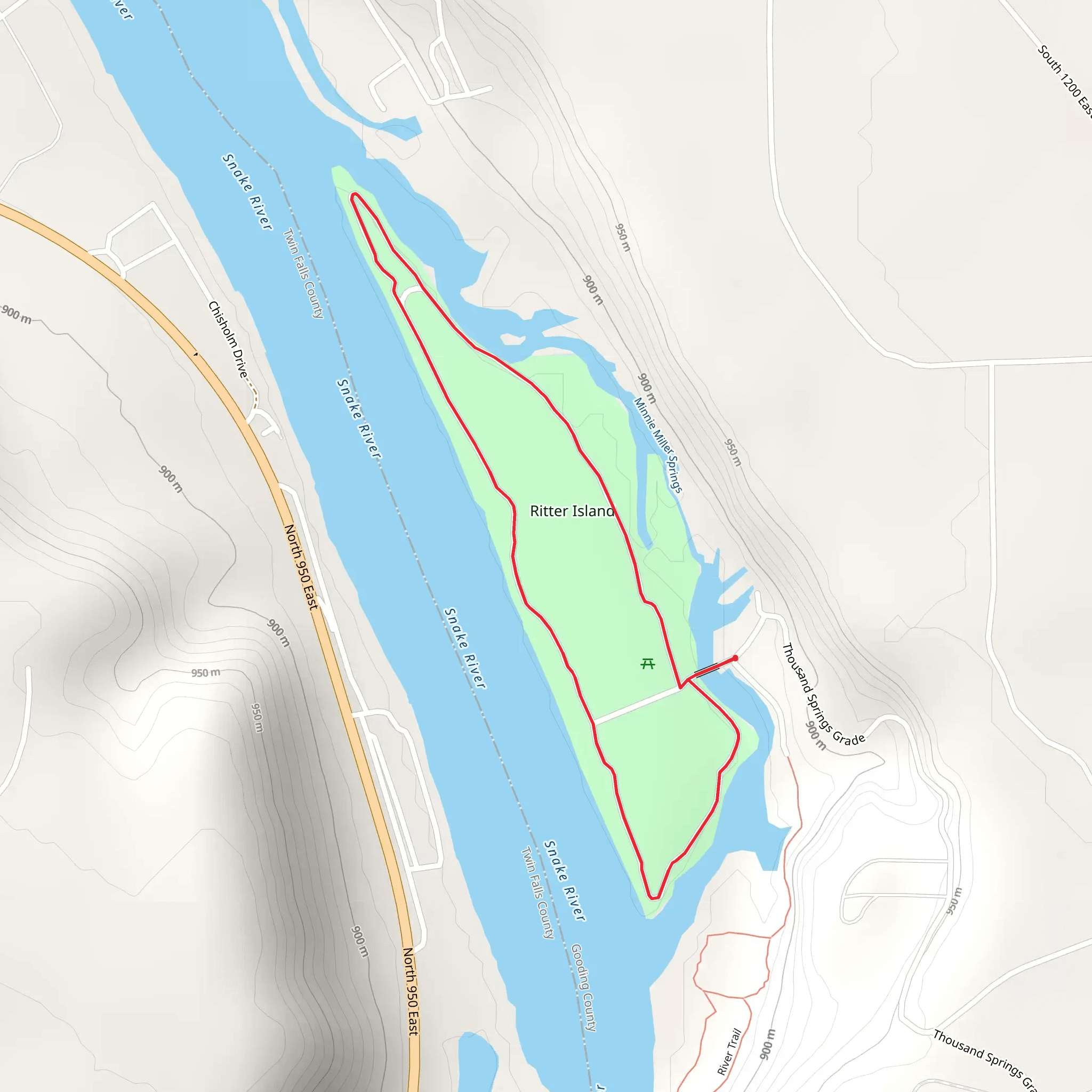 Powerhouse Loop near thousand Springs mobile static map