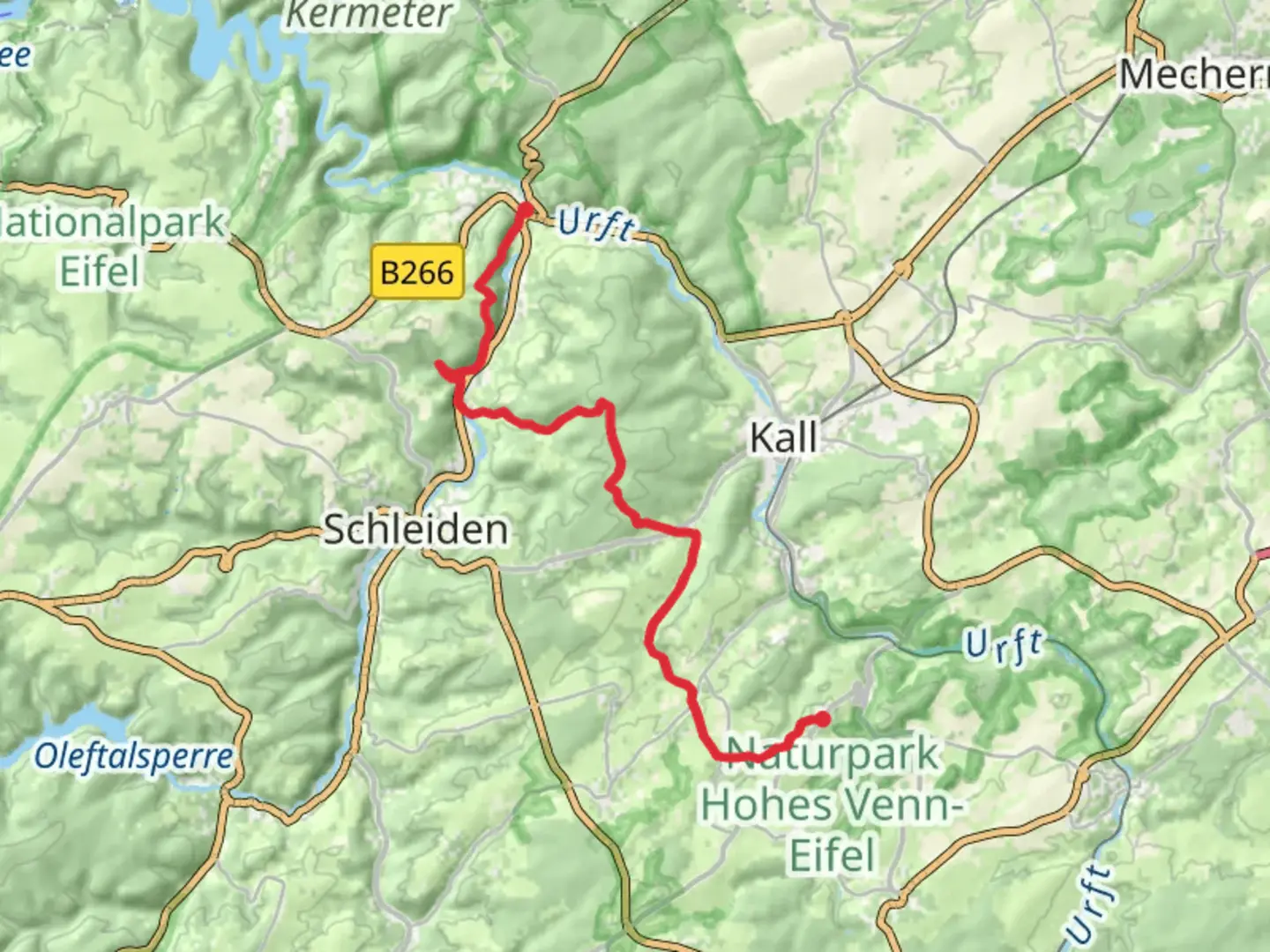 An image depicting the trail Gemund to Steinfeld Walk and its surrounding area.