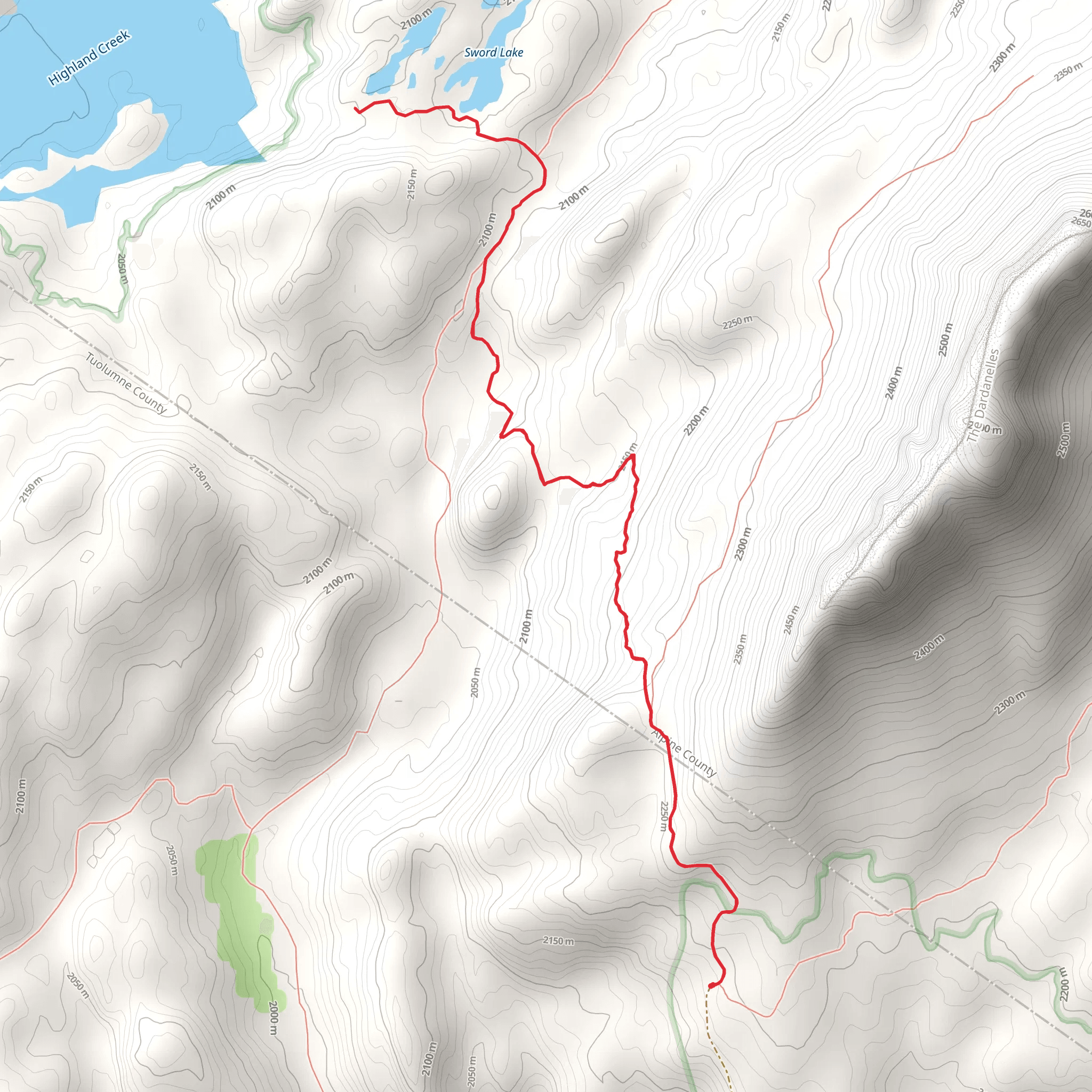 Sword Lake Trail mobile static map