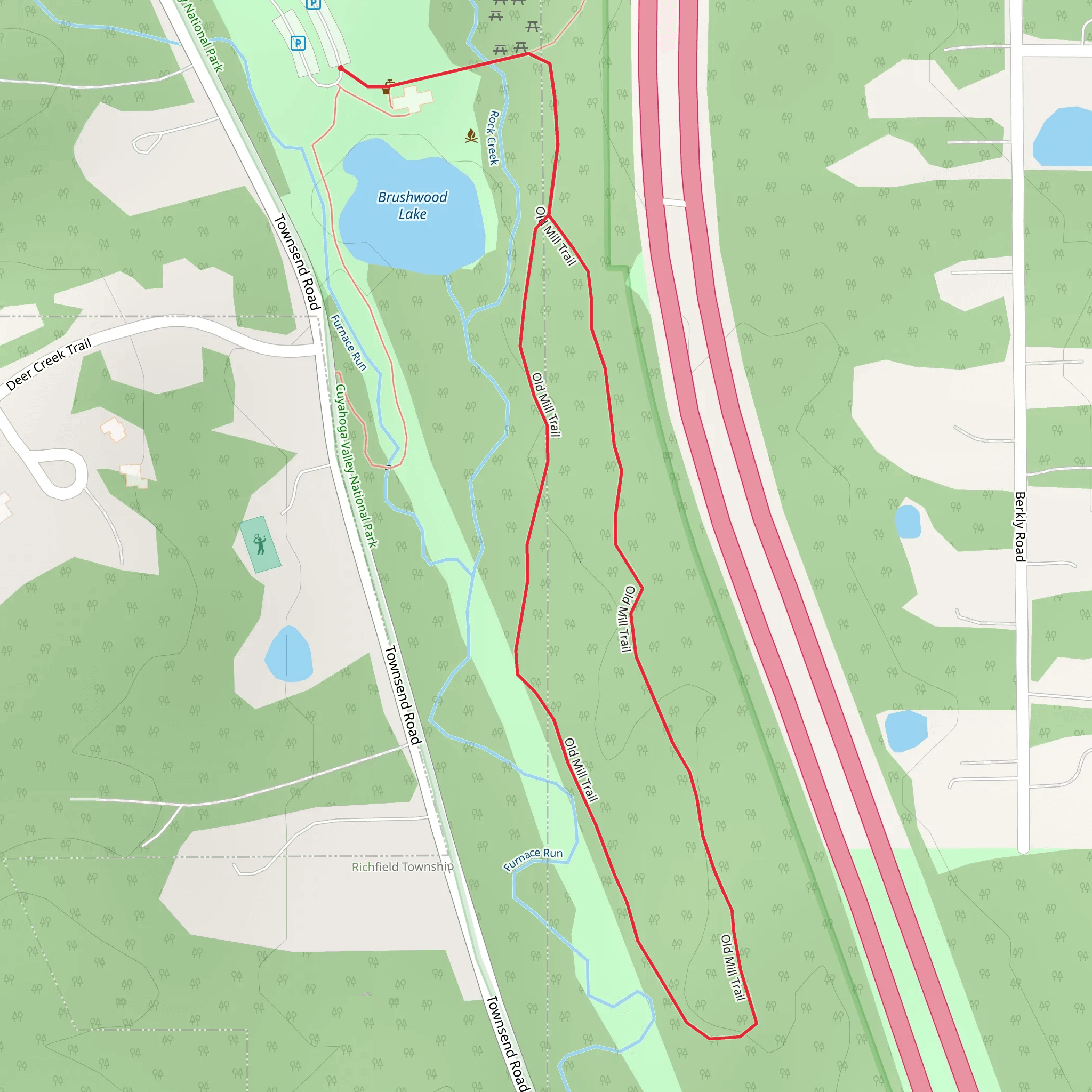 Old Mill Loop Trail mobile static map