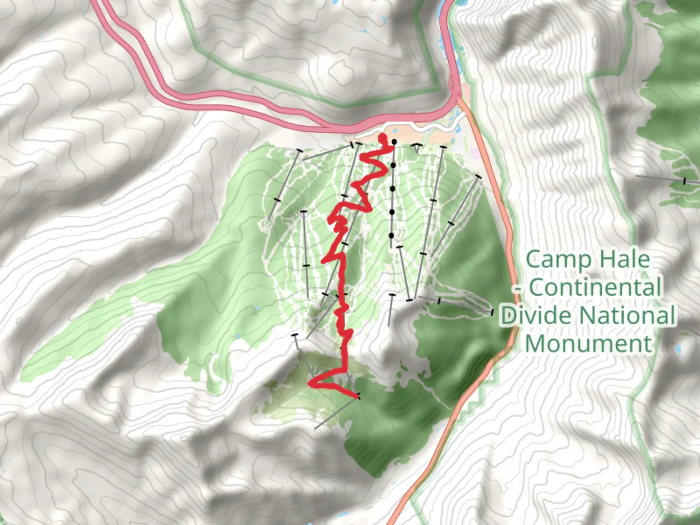 An image depicting the trail Copper Creek and Mountain and its surrounding area.