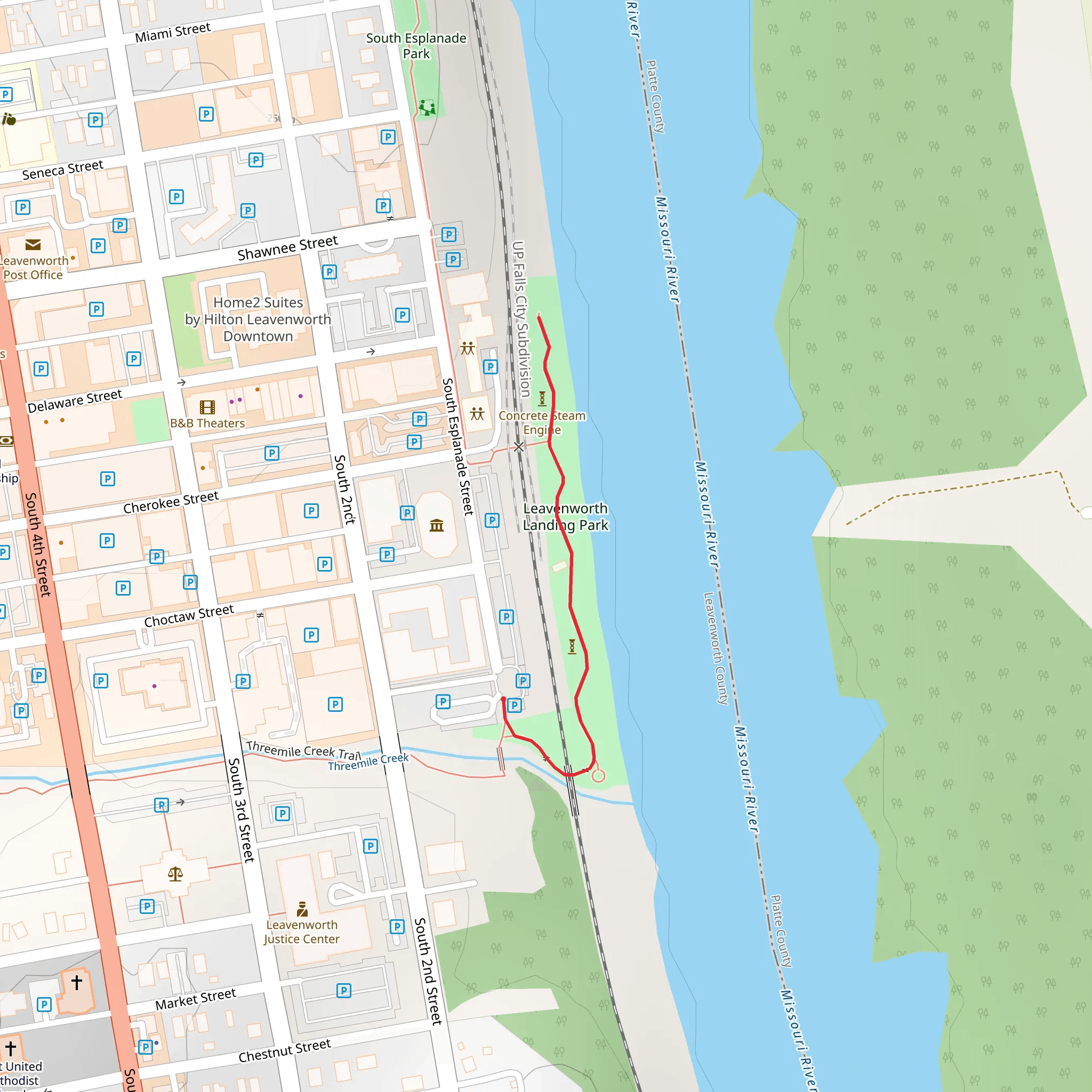 Leavenworth Landing Park mobile static map