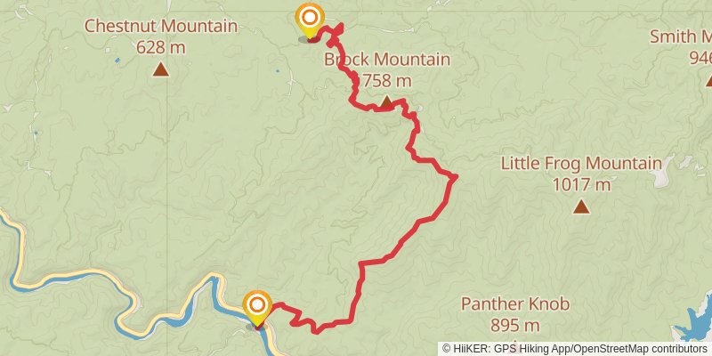 Benton Mackaye Trail stage 11 Map