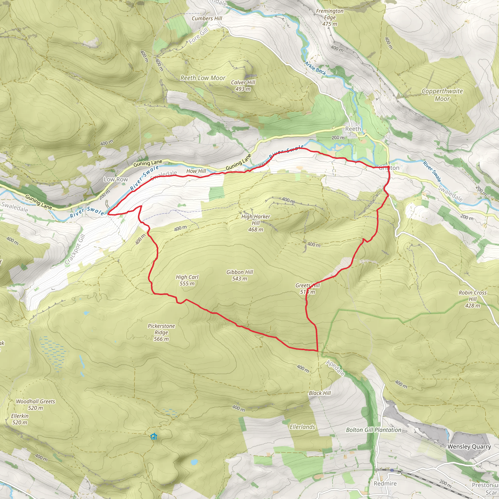 Greets Hill Loop mobile static map