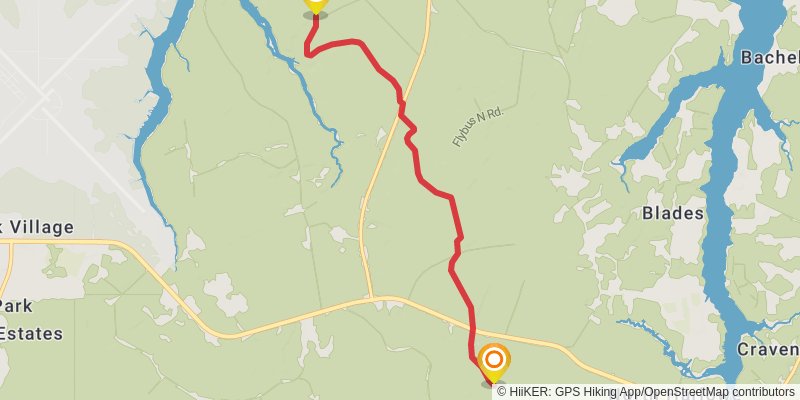 Mountains-to-Sea Trail stage 86 Map