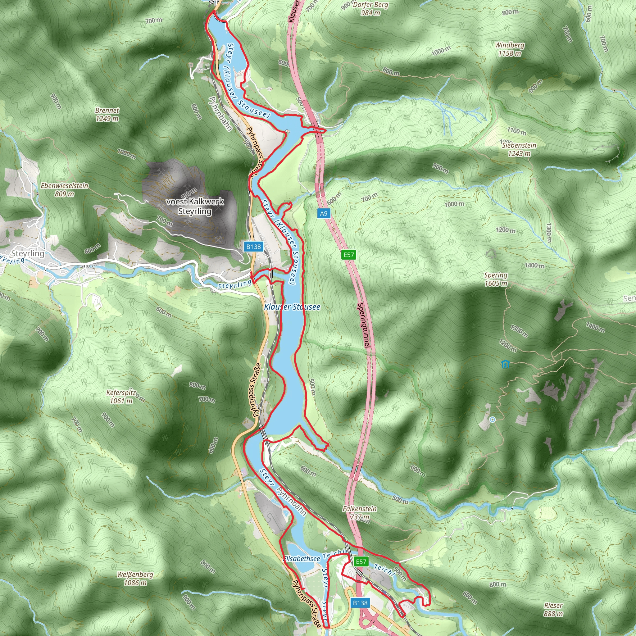 Klausersee - Fischersteig Loop mobile static map