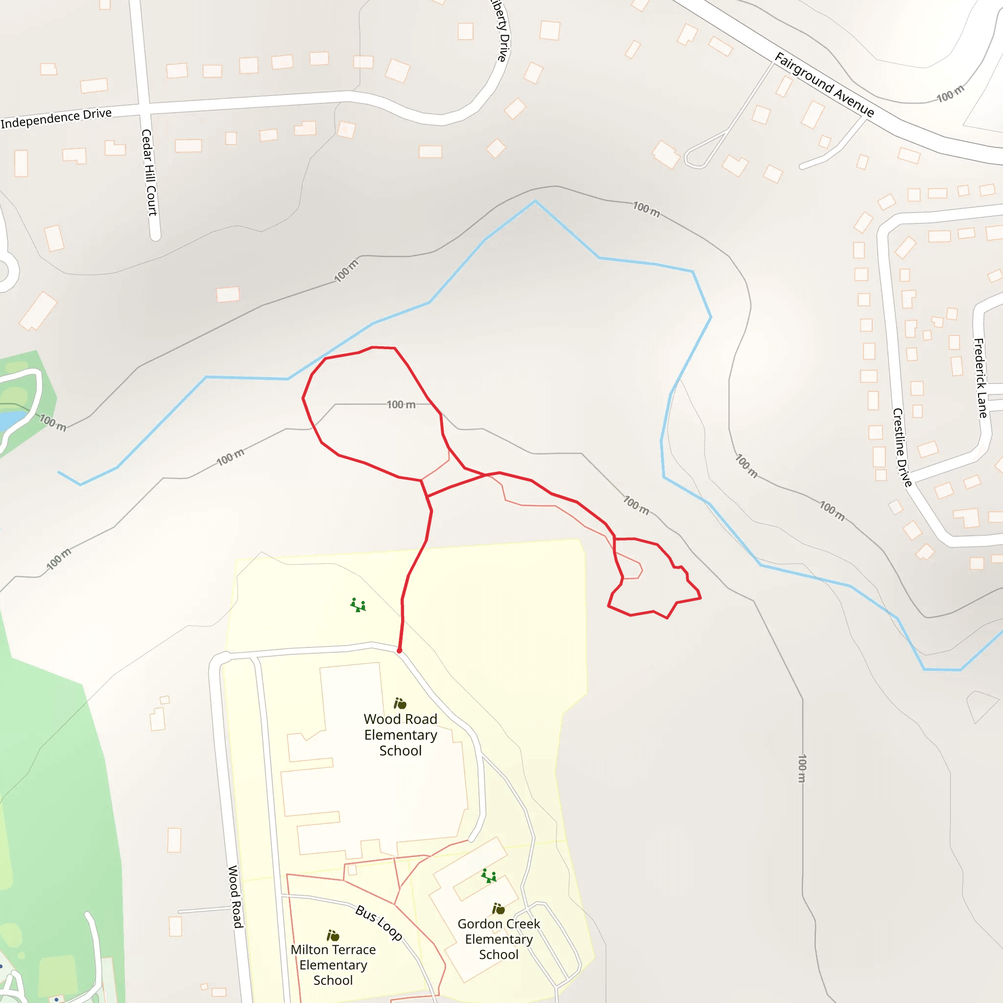Gordon Creek Loop Trail mobile static map