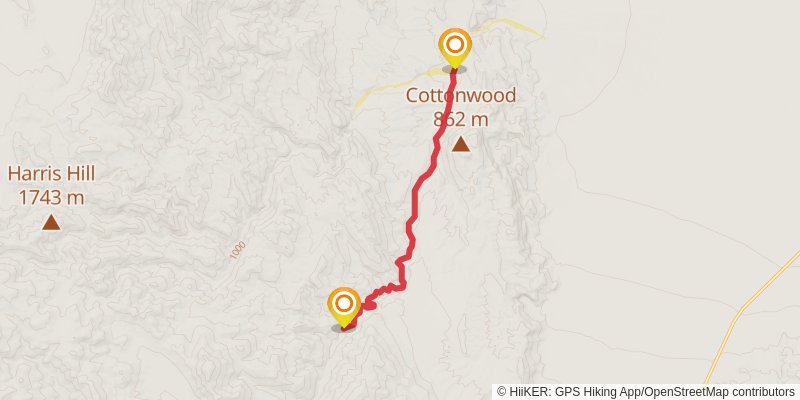 Cottonwood Marble Canyon Loop stage 3 Map